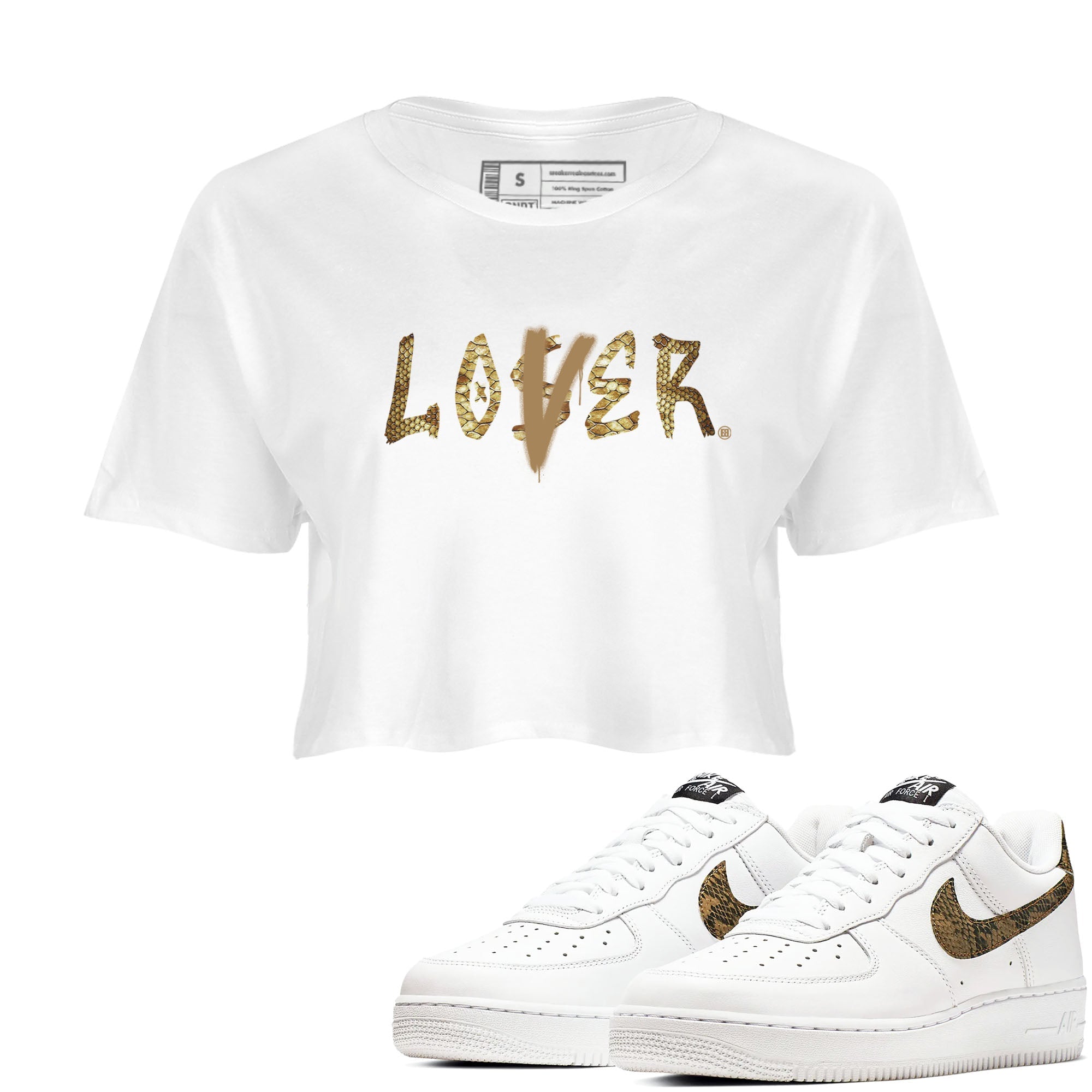 Loser Lover snkmatch Women's Top - Air Force 1 Ivory Snake