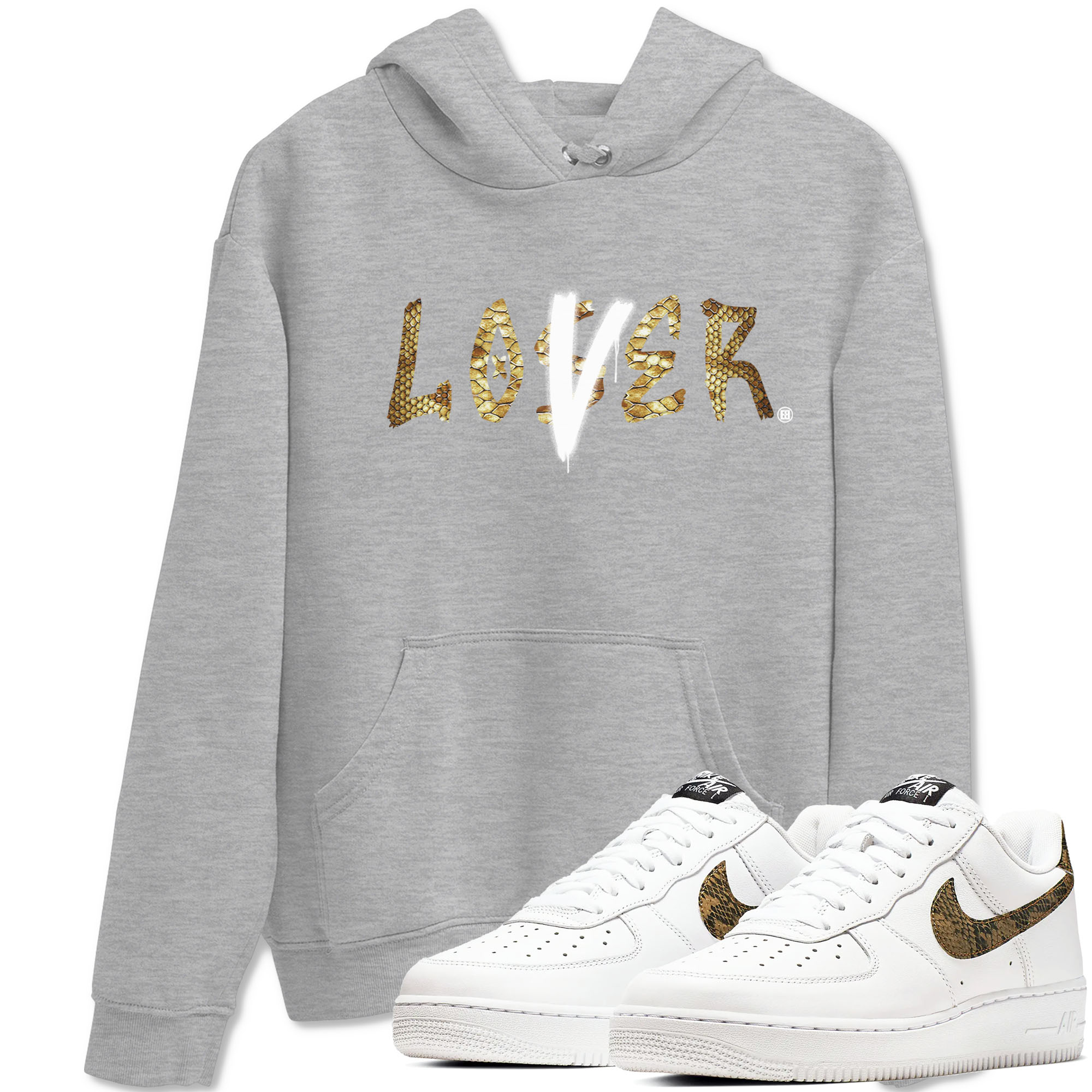 Loser Lover snkmatch Tees - Air Force 1 Ivory Snake