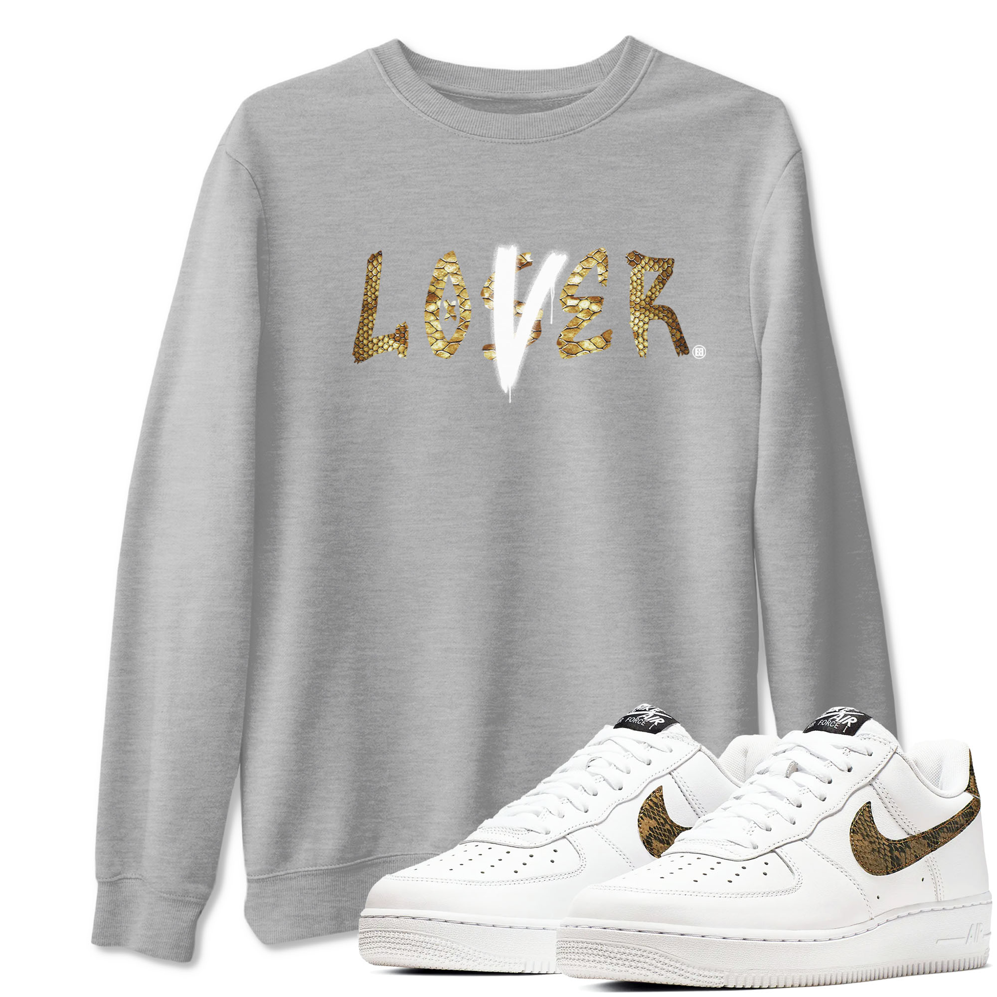 Loser Lover snkmatch Tees - Air Force 1 Ivory Snake