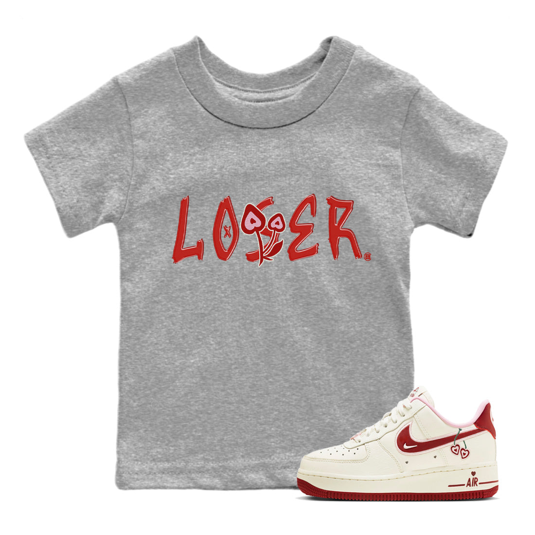 Loser Lover Kids Tops - Air Force 1 Valentines Day