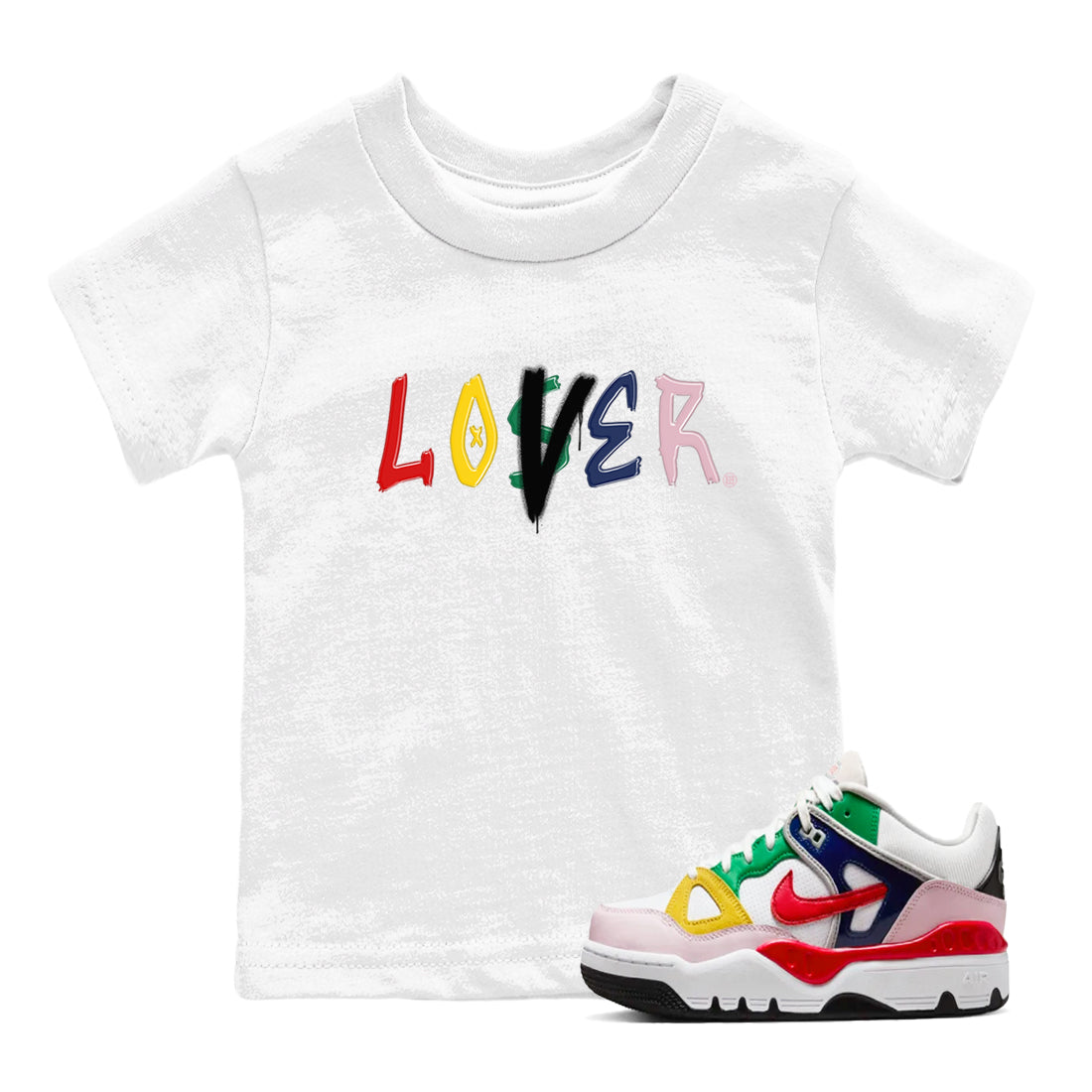 Loser Lover snkmatch Tees Kids - Air Force 3 Blue Void and Tour Yellow