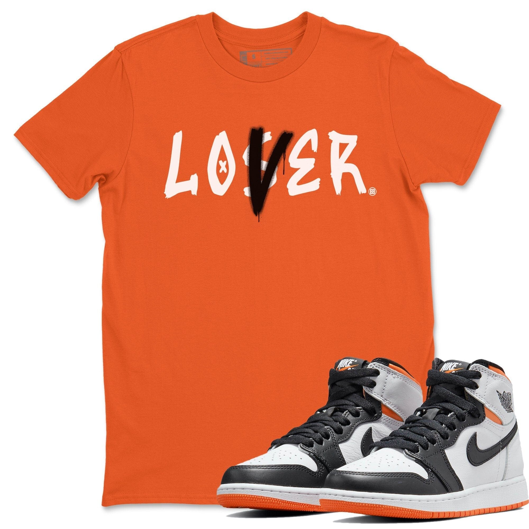 Loser Lover Unisex Tops - Air Jordan 1 Electro Orange