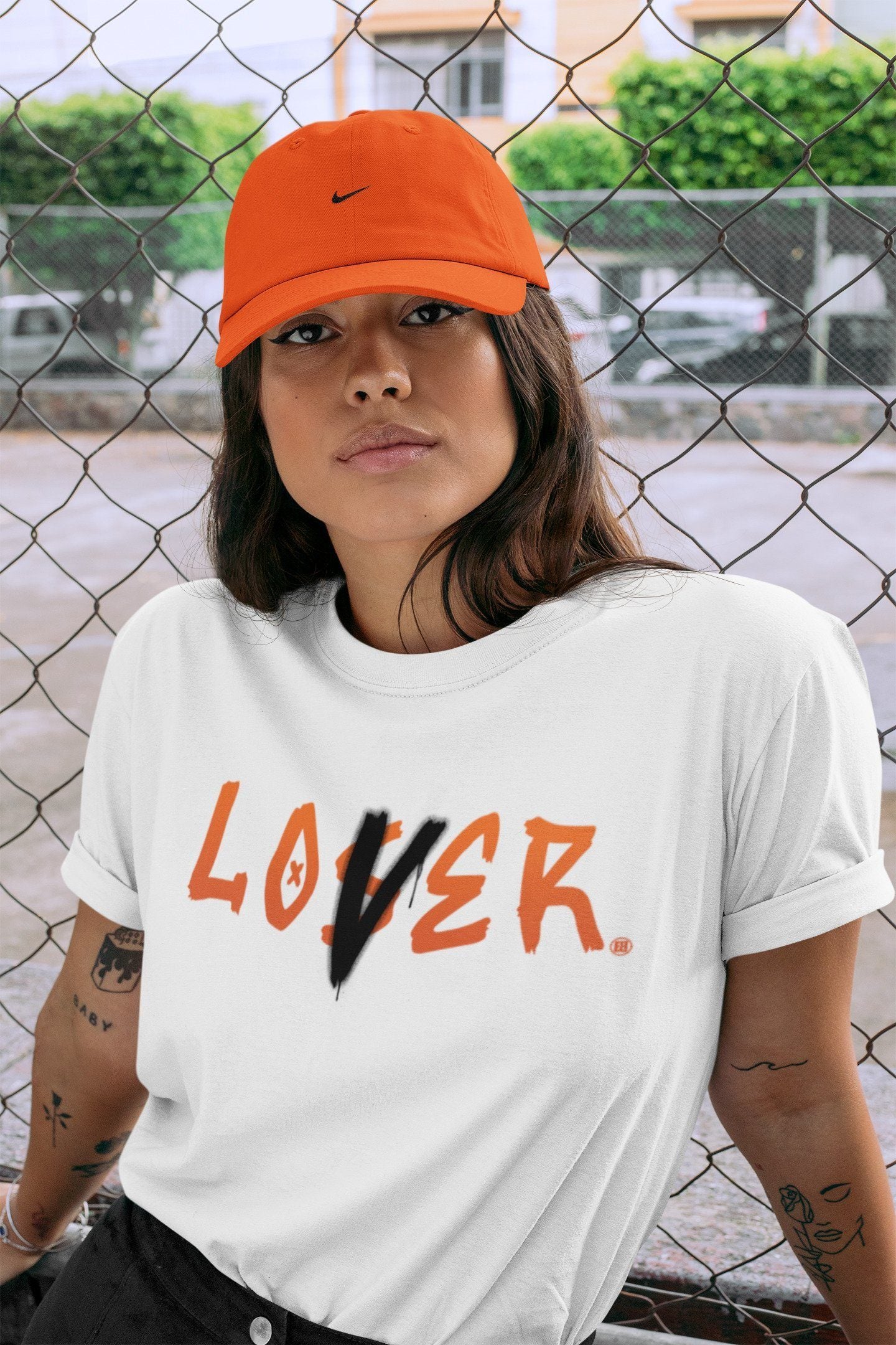 Loser Lover Unisex Tops - Air Jordan 1 Electro Orange