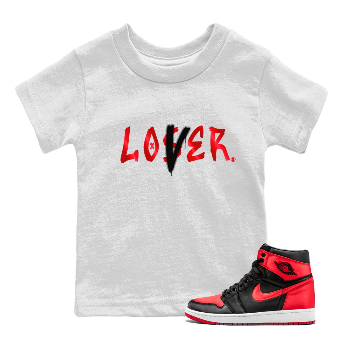 Loser Lover Kids Tops - Air Jordan 1 Satin Bred