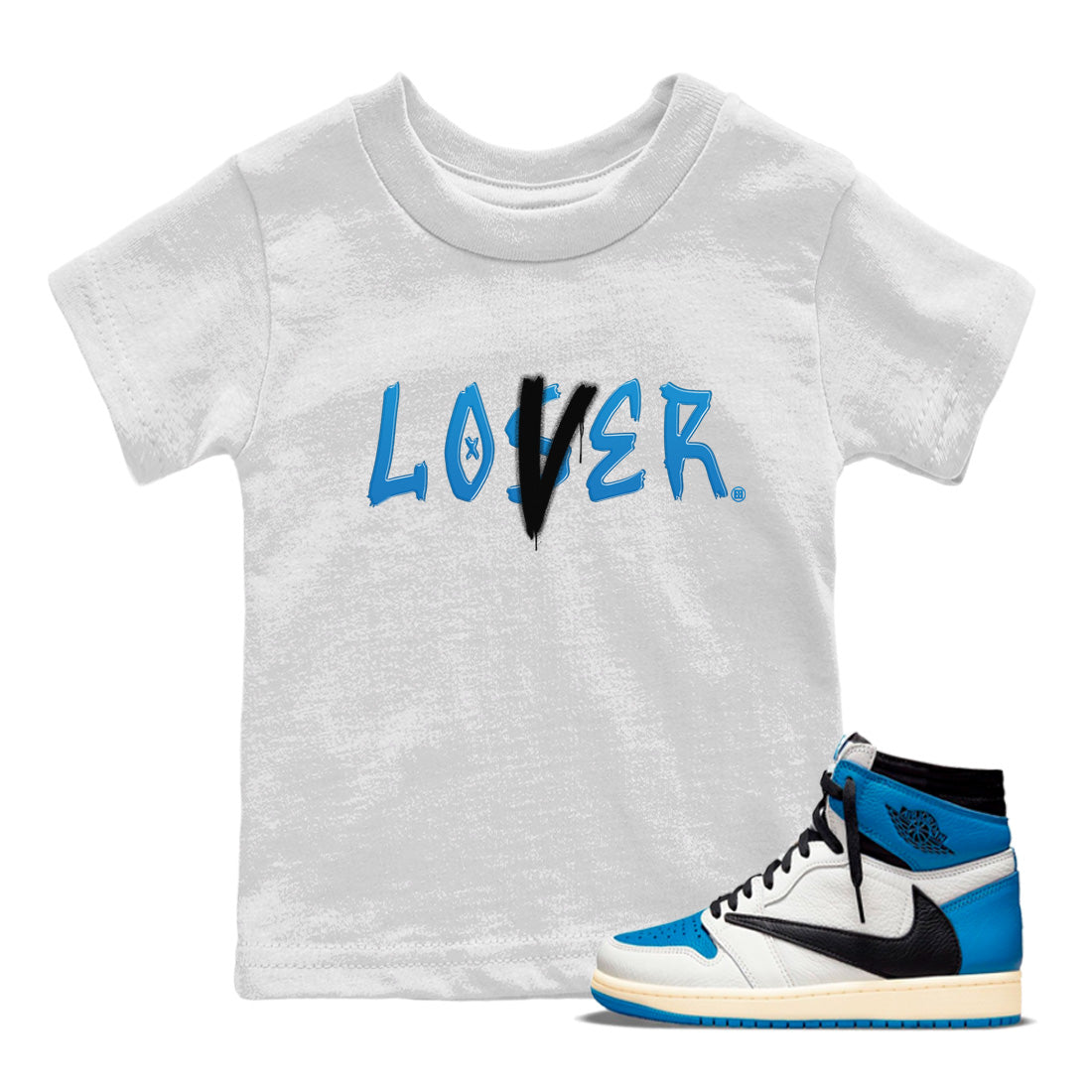 Loser Lover Kids Tops - Air Jordan 1 Travis Scott Fragment