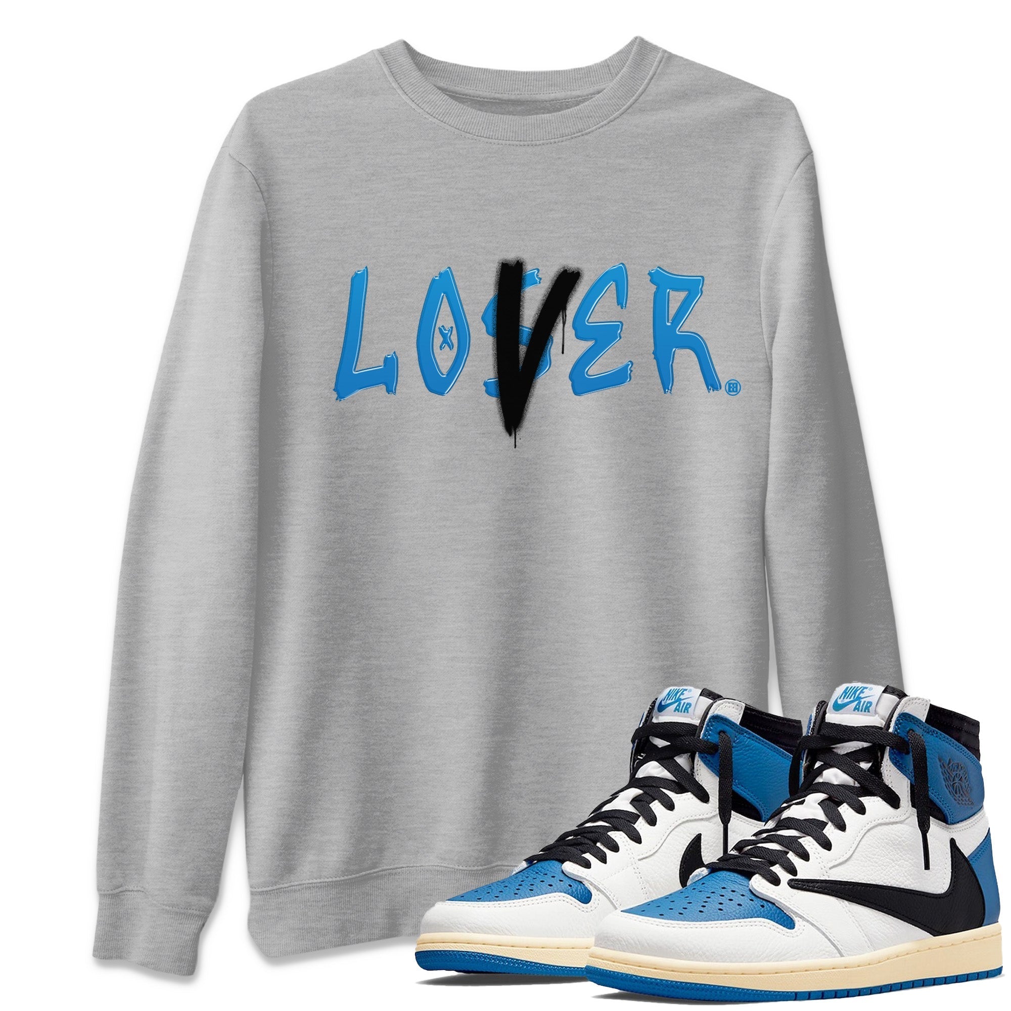 Loser Lover Unisex Tops - Air Jordan 1 Travis Scott Fragment