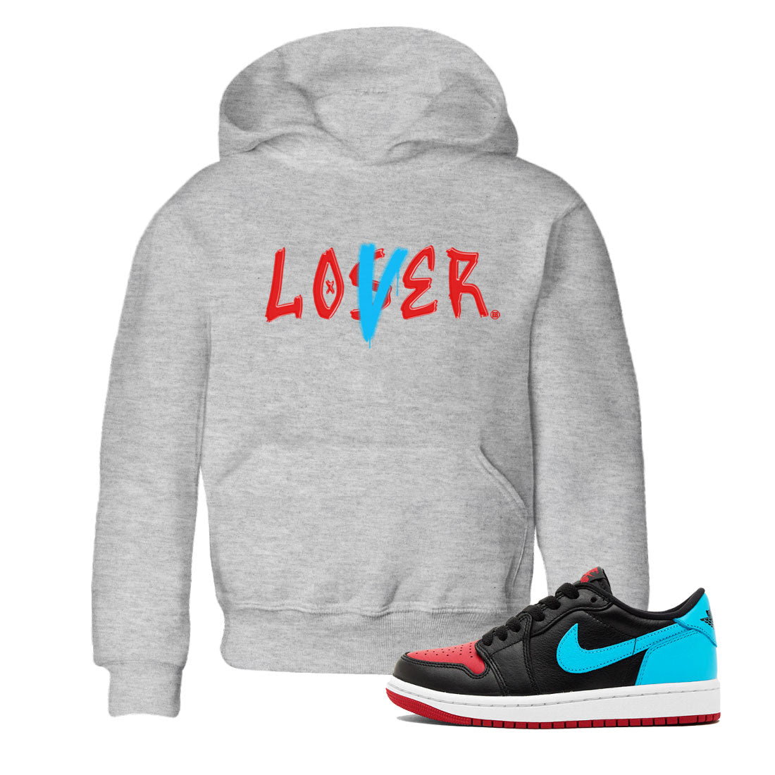 Loser Lover Kids Tops - Air Jordan 1 UNC to Chicago