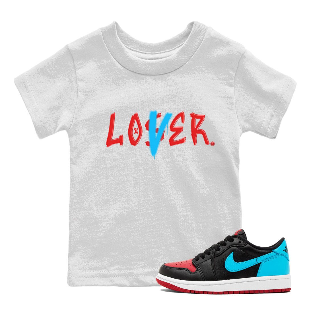 Loser Lover Kids Tops - Air Jordan 1 UNC to Chicago