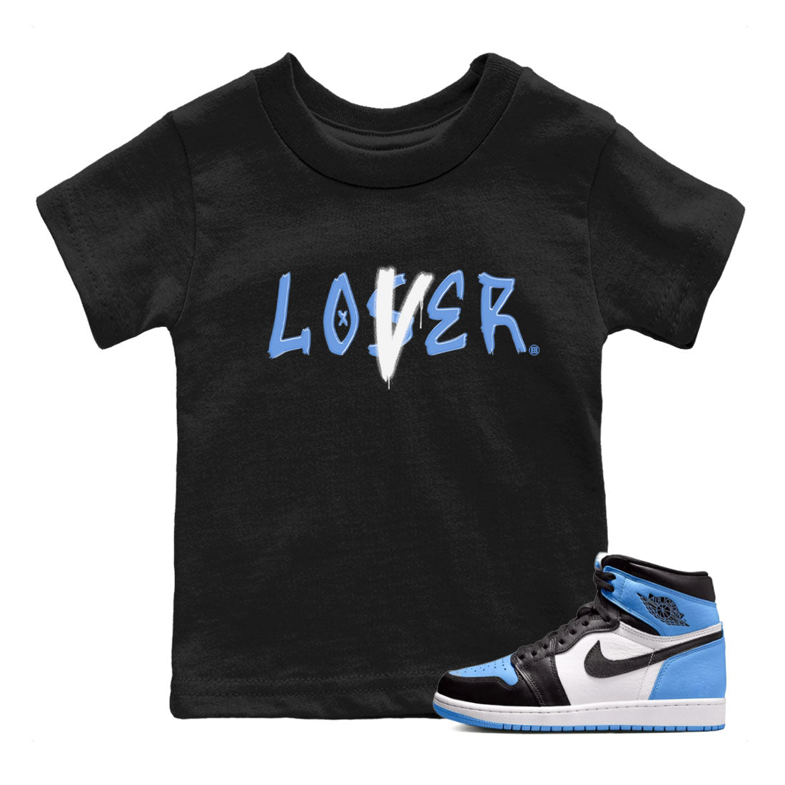 Loser Lover snkmatch Tee Kids - Air Jordan 1 UNC Toe