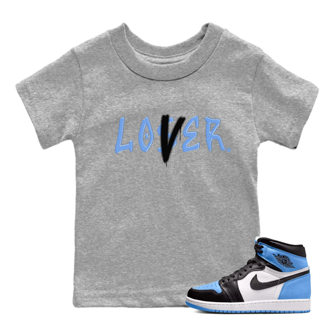 Loser Lover snkmatch Tee Kids - Air Jordan 1 UNC Toe