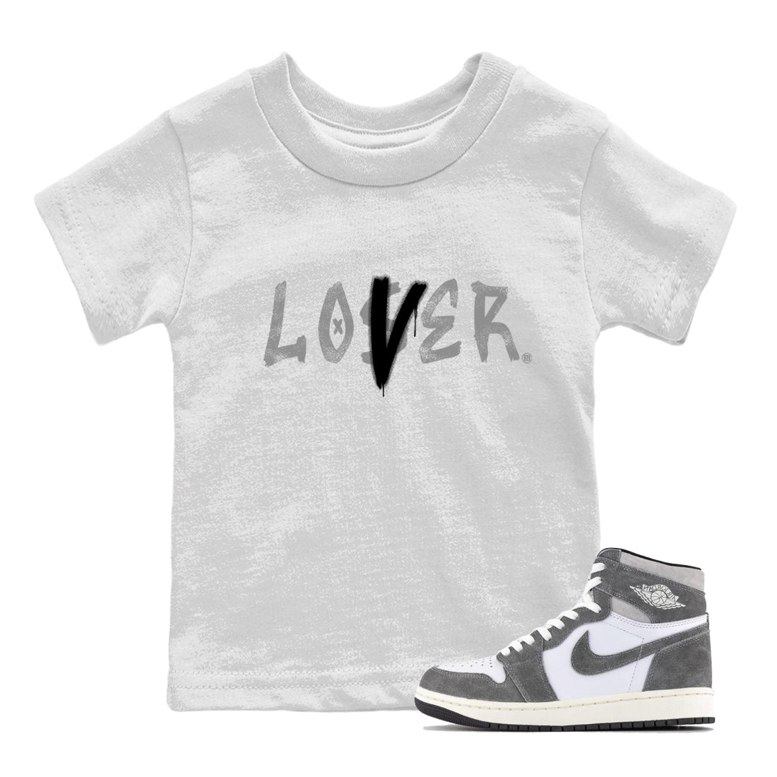 Loser Lover Kids Tops - Air Jordan 1 Washed Heritage