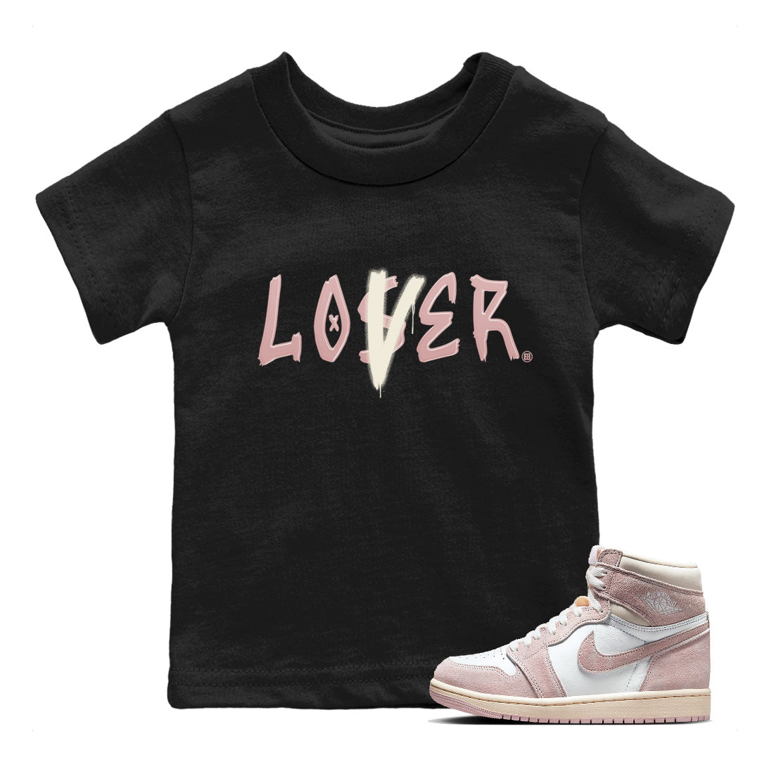 Loser Lover Kids Tops - Air Jordan 1 Washed Pink