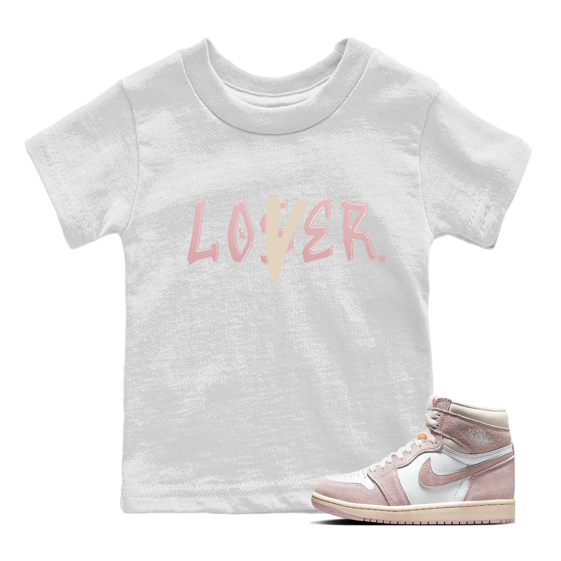 Loser Lover Kids Tops - Air Jordan 1 Washed Pink