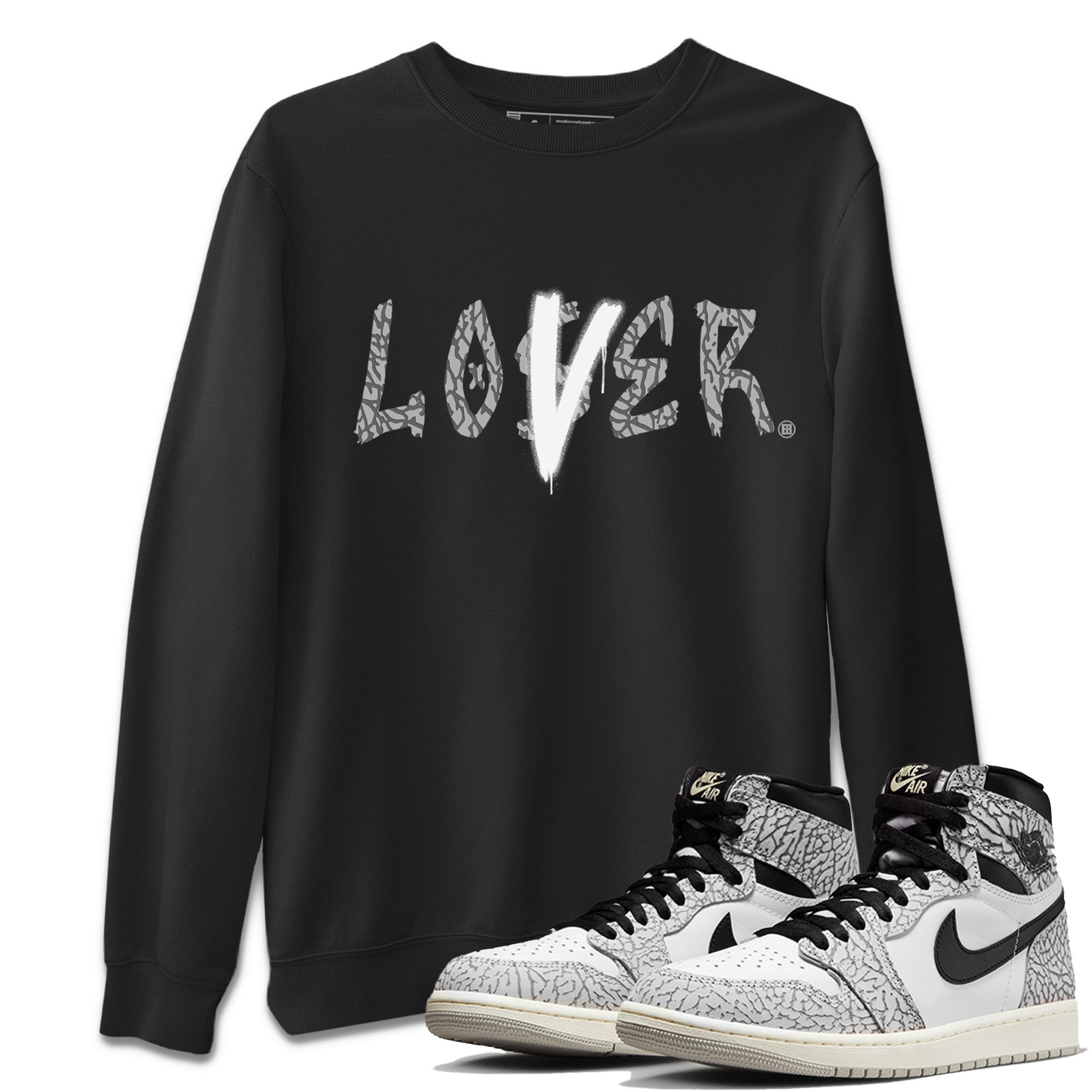 Loser Lover Unisex Tops - Air Jordan 1 White Cement