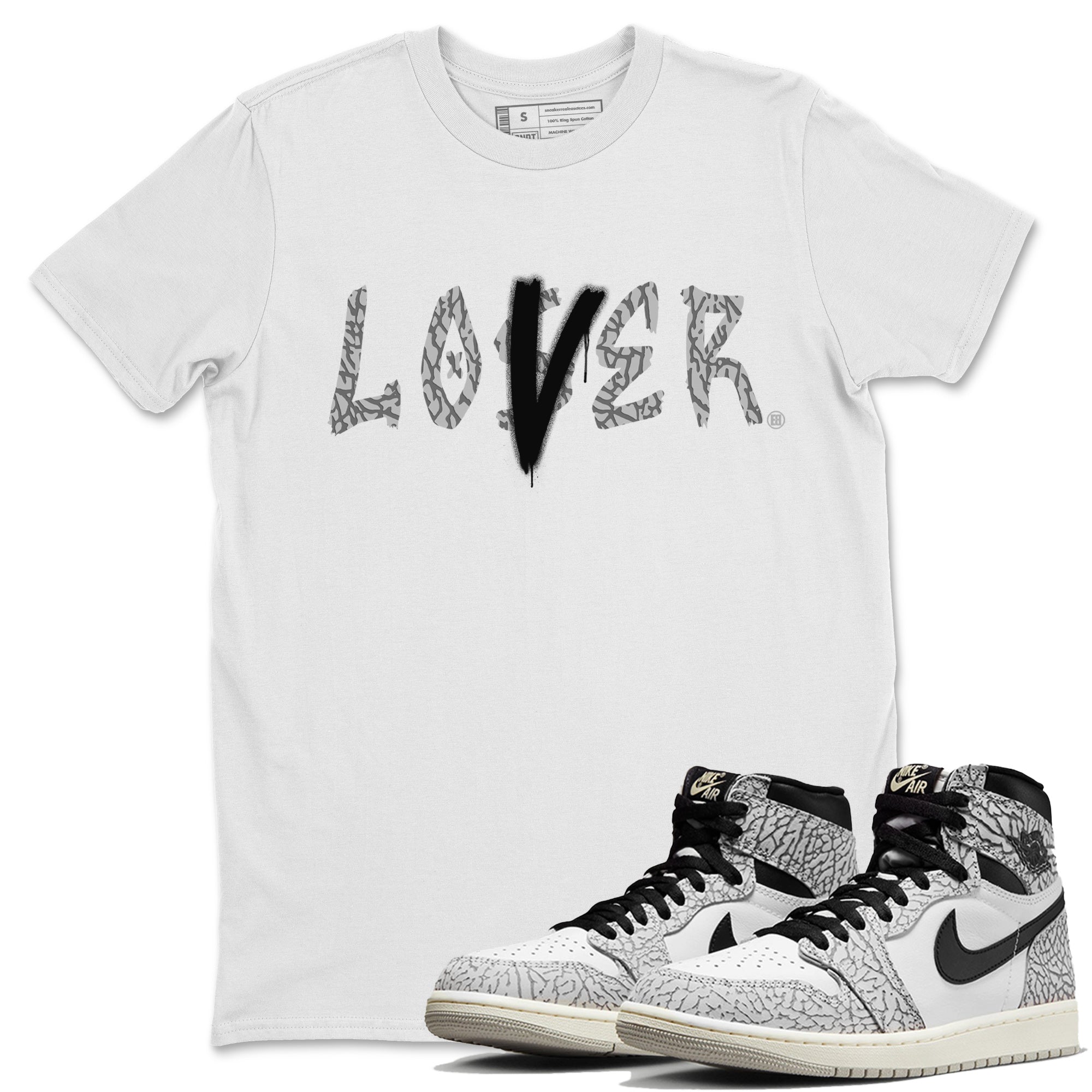 Loser Lover Unisex Tops - Air Jordan 1 White Cement
