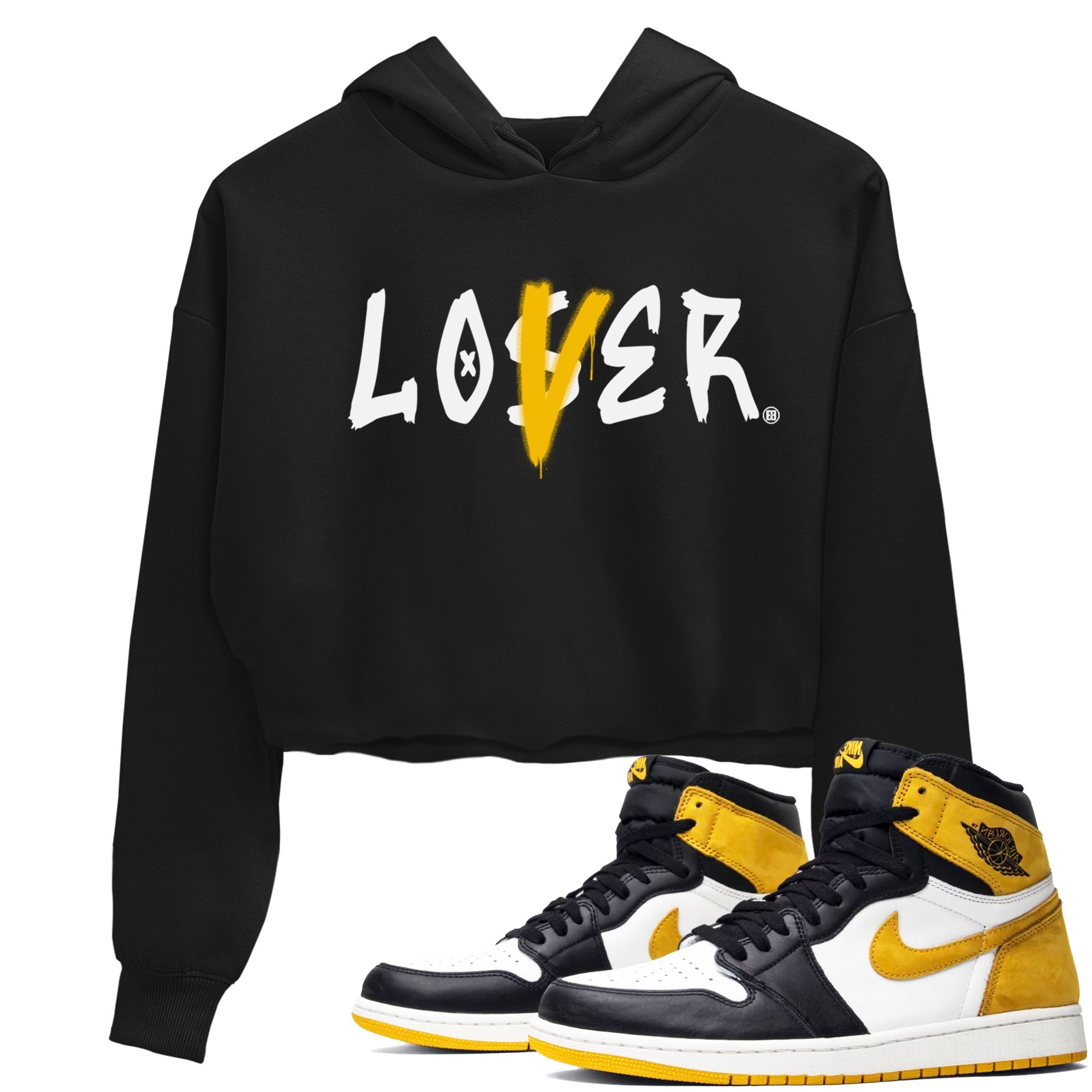 Loser Lover snkmatch Women's Top - Air Jordan 1 Yellow Ochre
