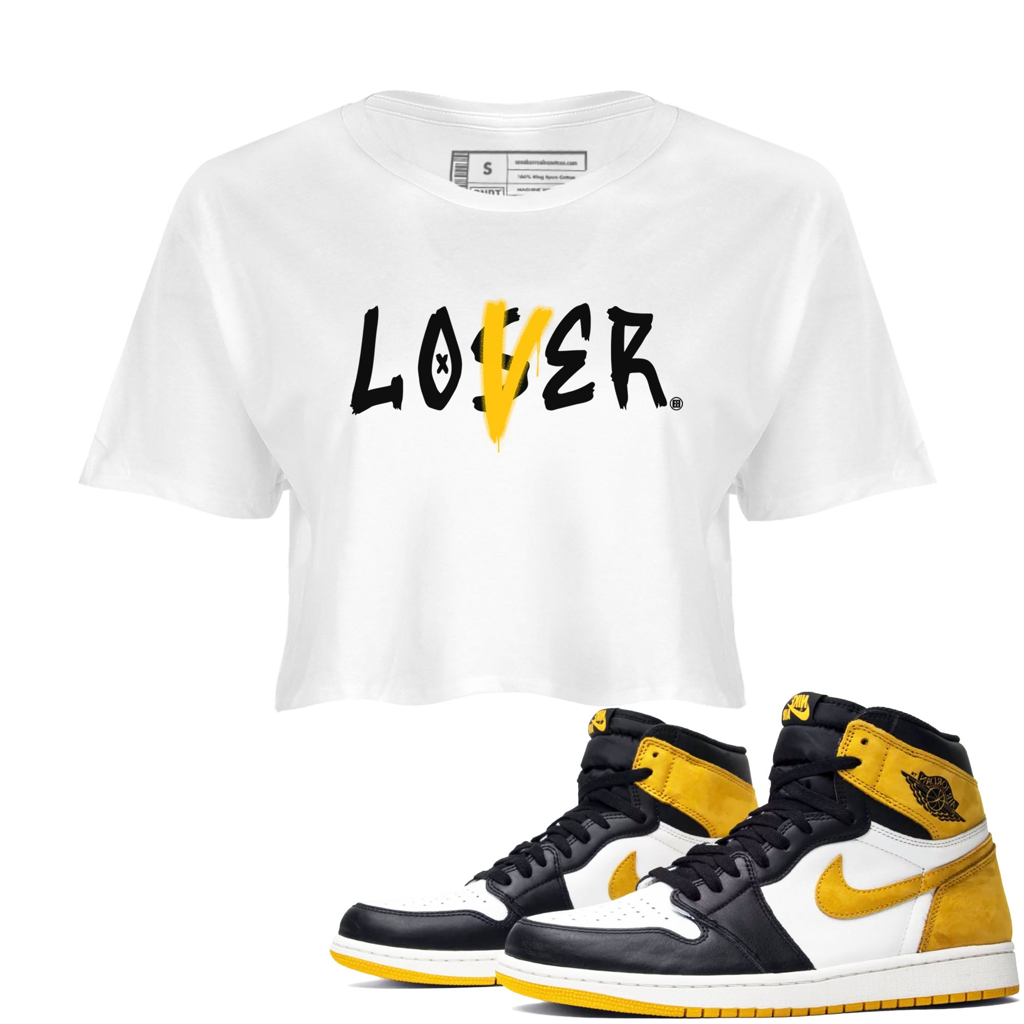 Loser Lover snkmatch Women's Top - Air Jordan 1 Yellow Ochre