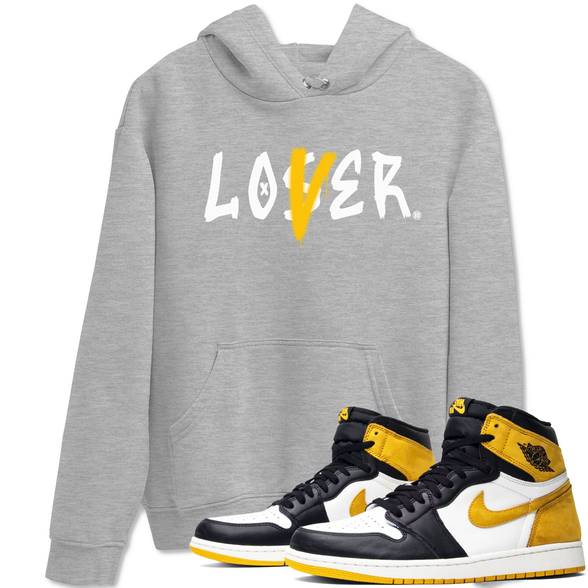 Loser Lover snkmatch Tees - Air Jordan 1 Yellow Ochre