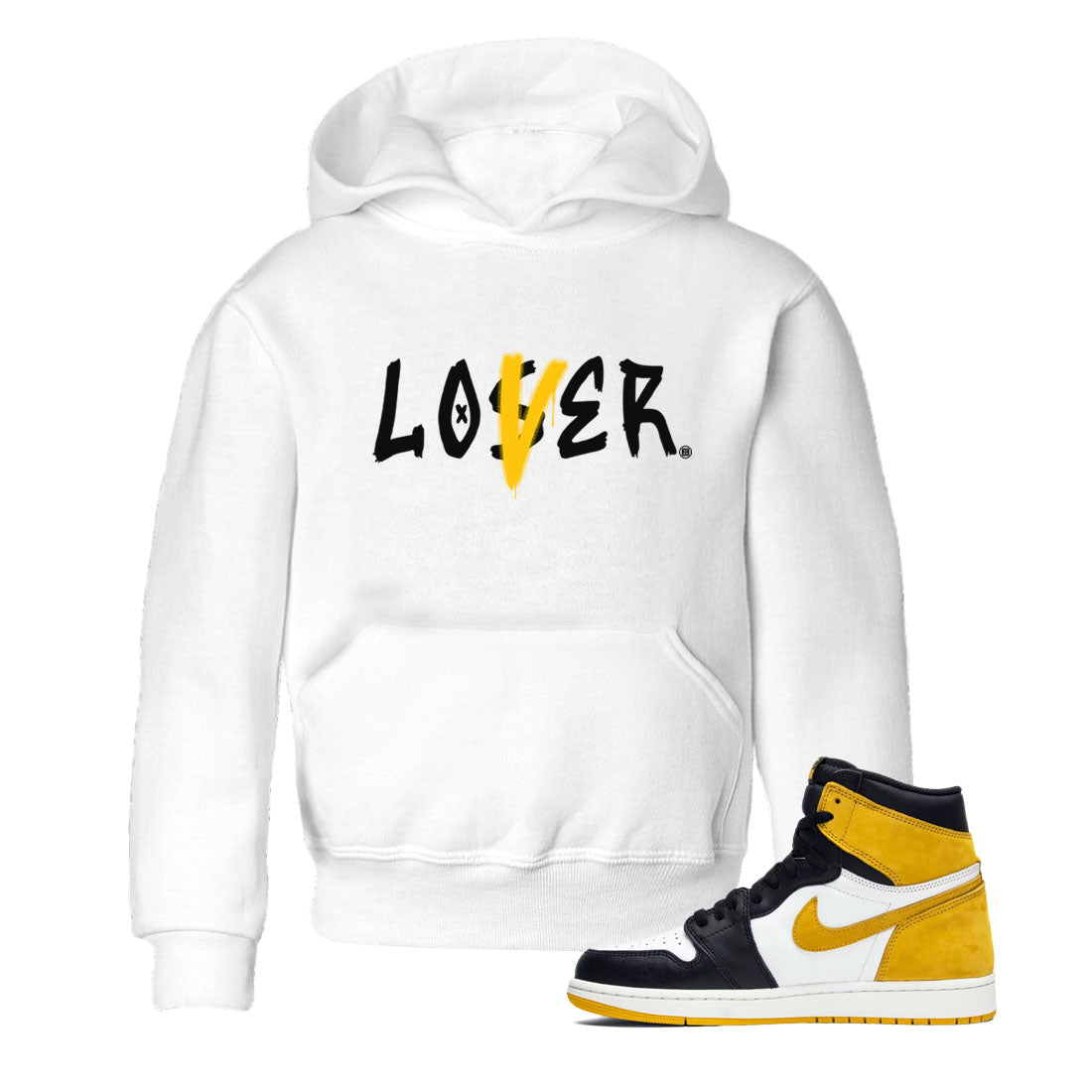 Loser Lover snkmatch Tees Kids - Air Jordan 1 Yellow Ochre