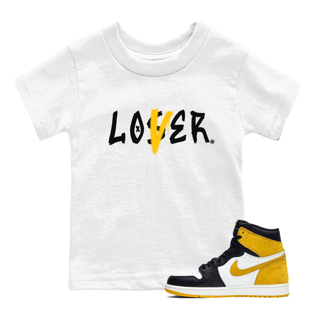 Loser Lover snkmatch Tees Kids - Air Jordan 1 Yellow Ochre