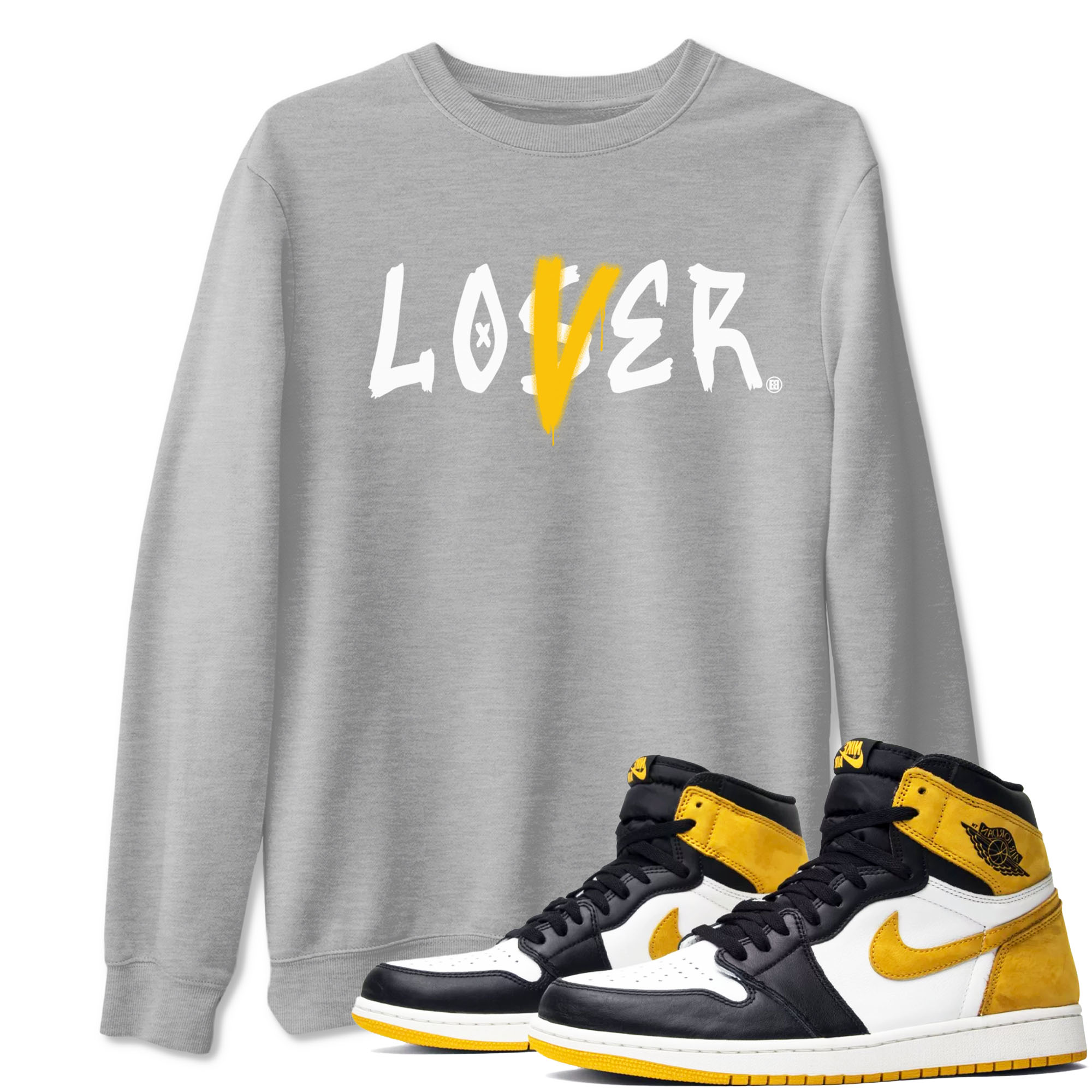 Loser Lover snkmatch Tees - Air Jordan 1 Yellow Ochre