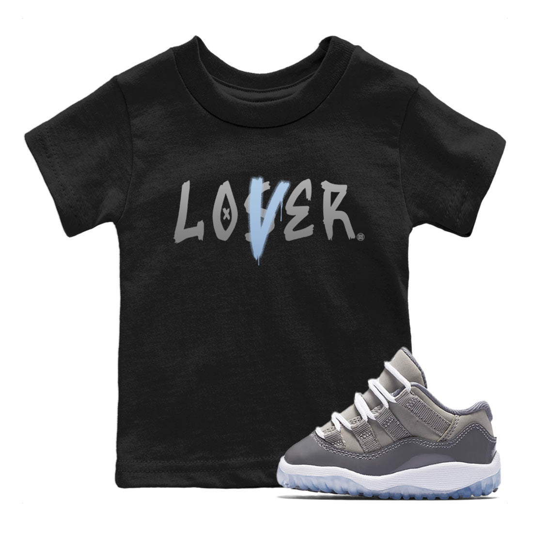 Loser Lover Kids Tops - Air Jordan 11 Cool Grey Kids