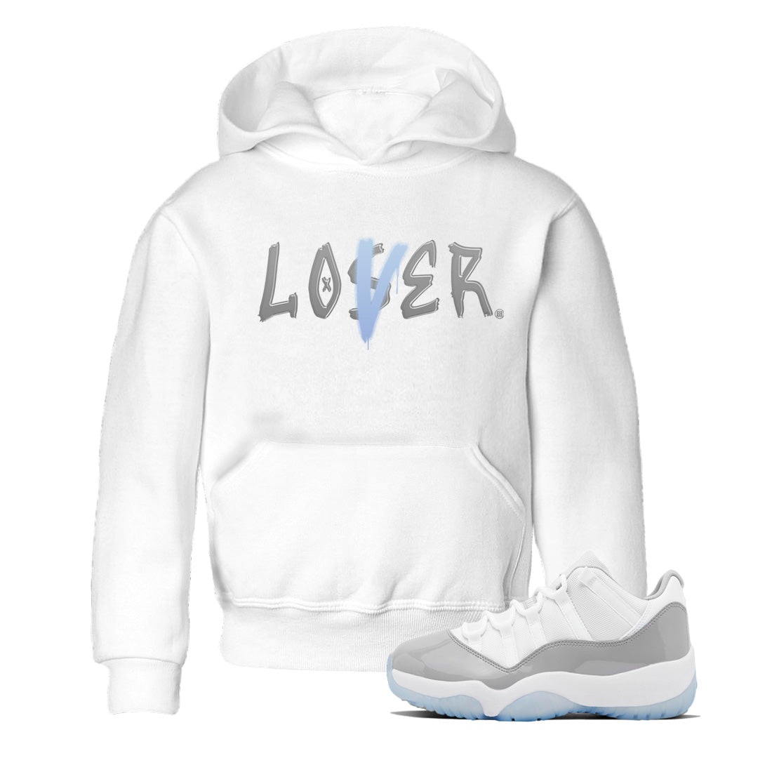 Loser Lover Kids Tops - Air Jordan 11 White Cement