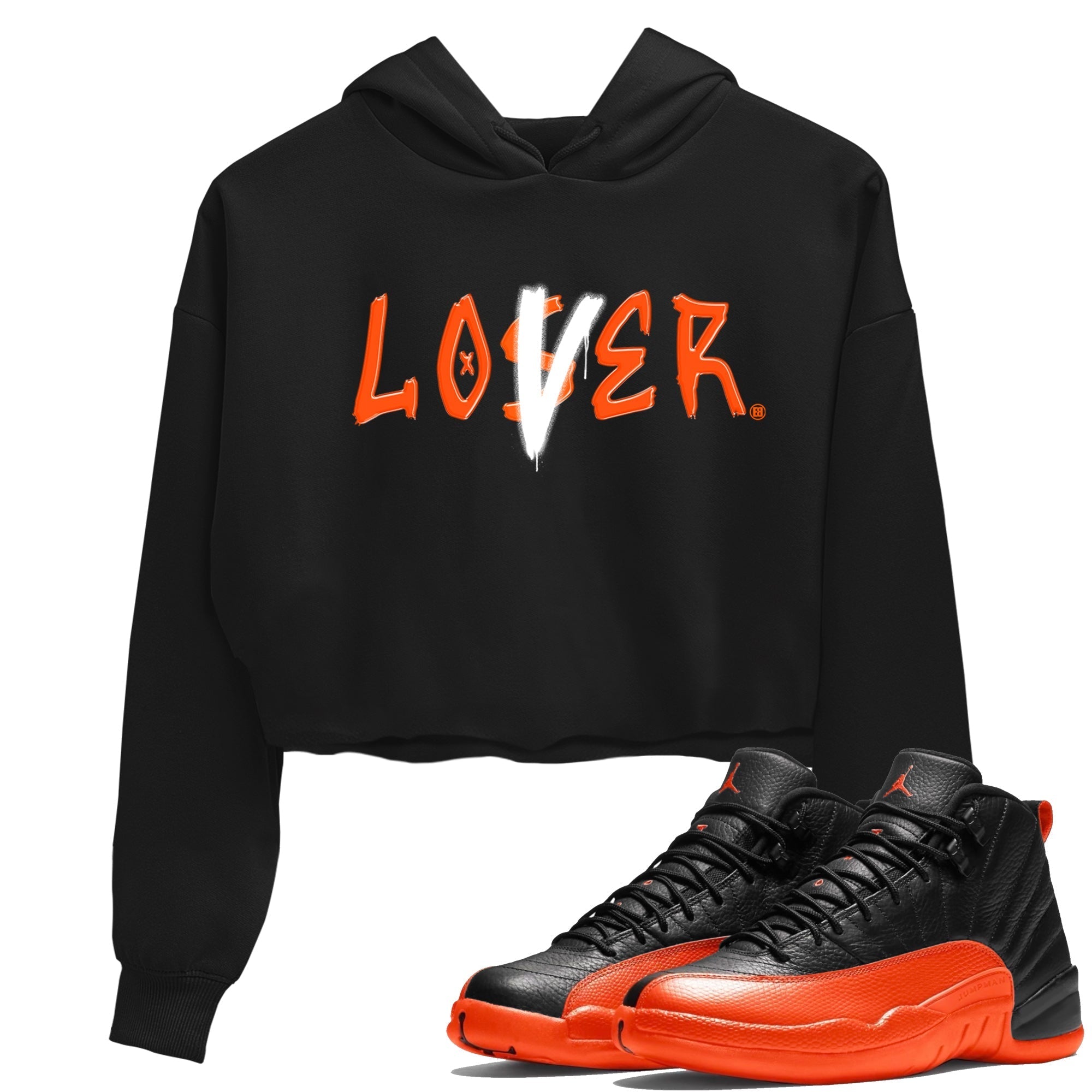 Loser Lover Women's Tops - Air Jordan 12 Brilliant Orange