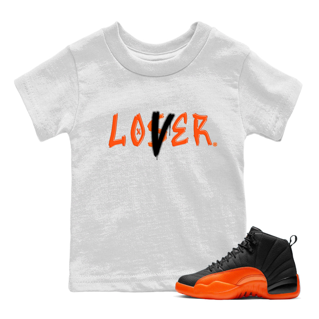 Loser Lover Kids Tops - Air Jordan 12 Brilliant Orange