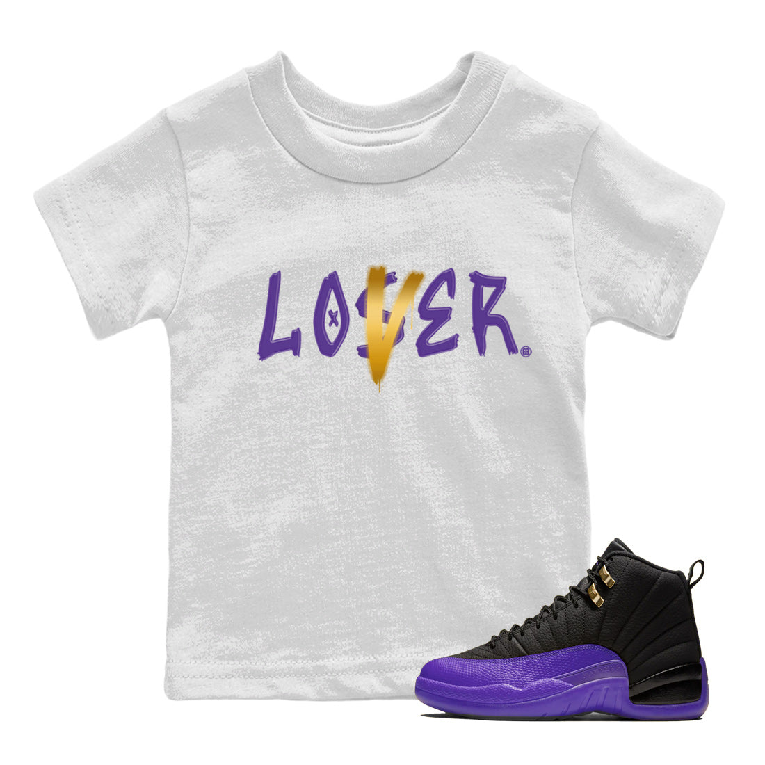 Loser Lover Kids Tops - Air Jordan 12 Field Purple