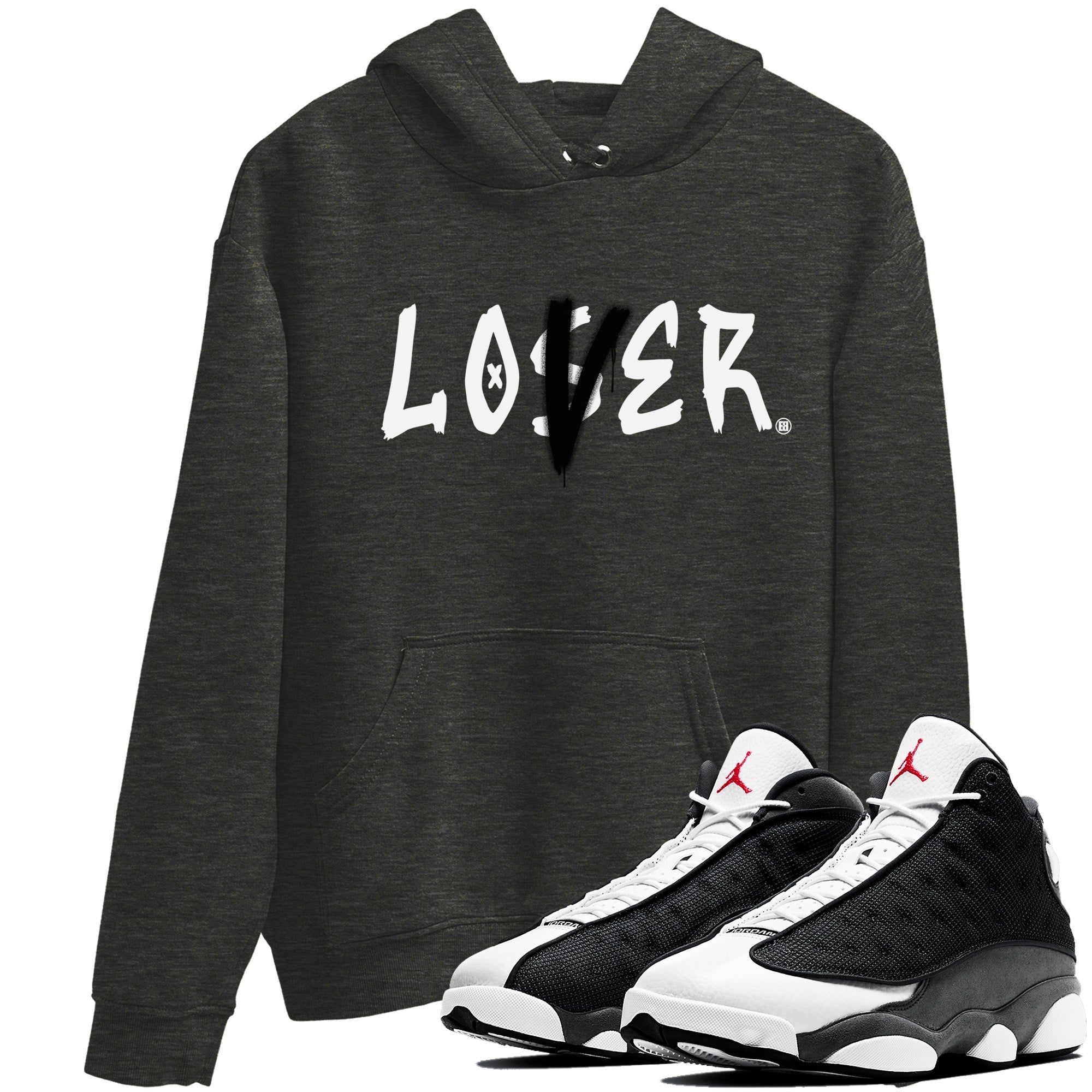 Loser Lover Unisex Tops - Air Jordan 13 Black Flint