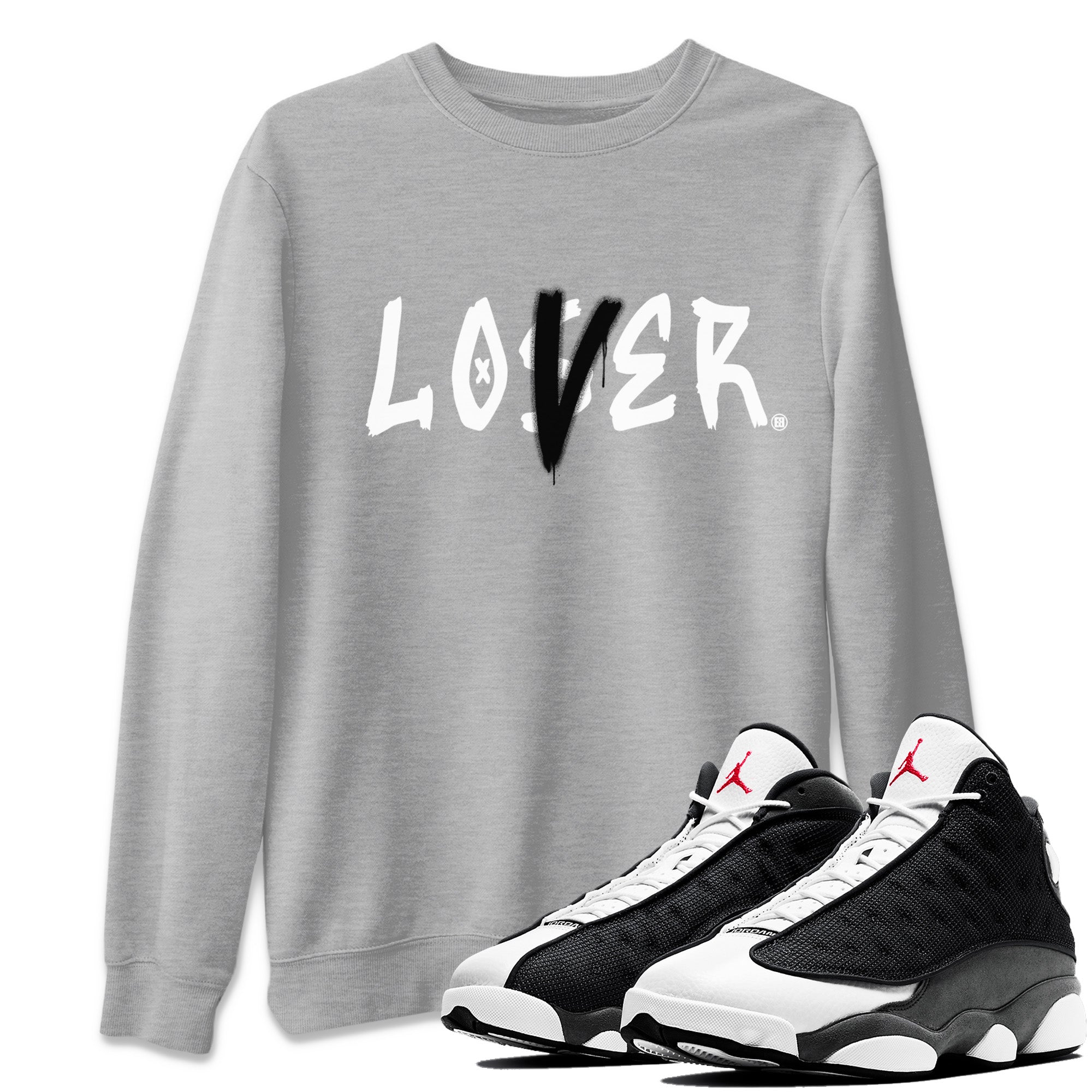 Loser Lover Unisex Tops - Air Jordan 13 Black Flint