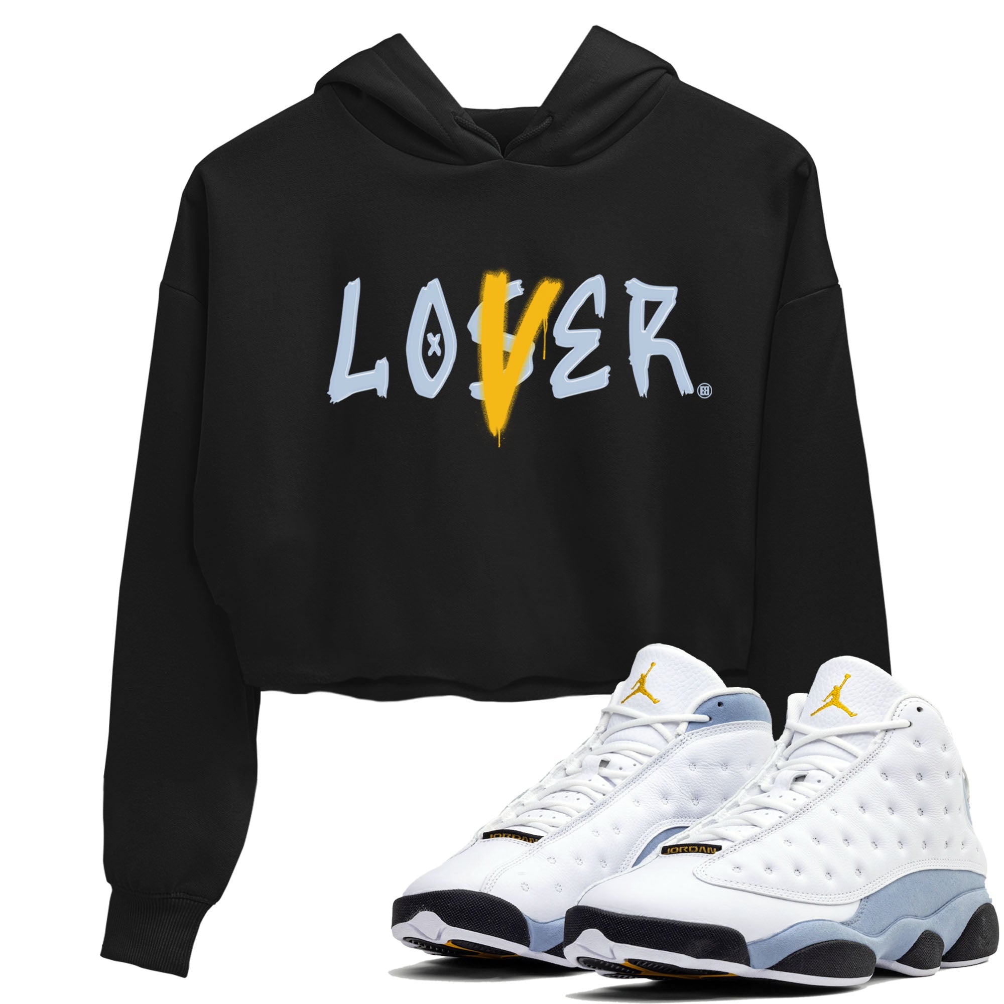 Loser Lover snkmatch Women's Top - Air Jordan 13 Blue Grey