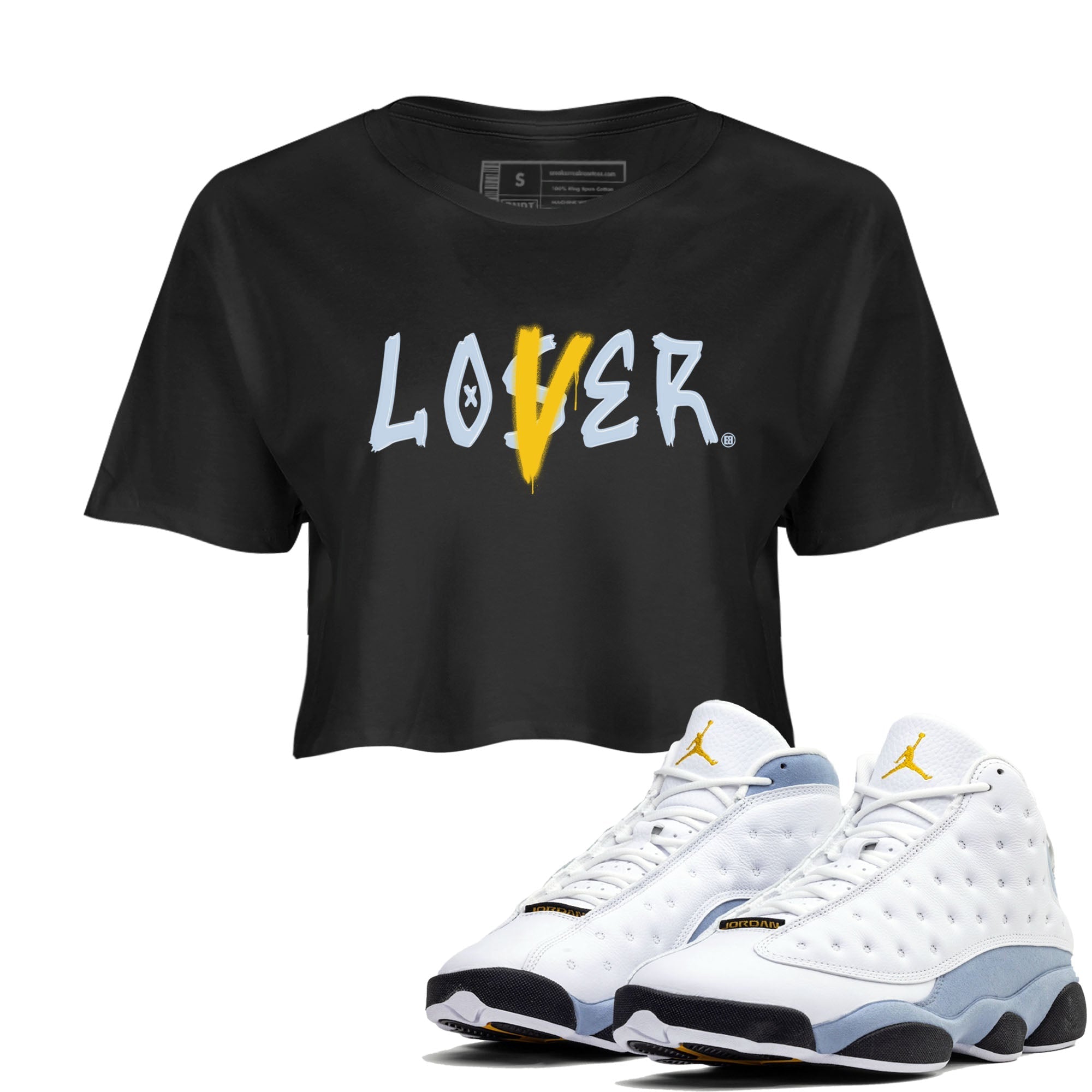 Loser Lover snkmatch Women's Top - Air Jordan 13 Blue Grey
