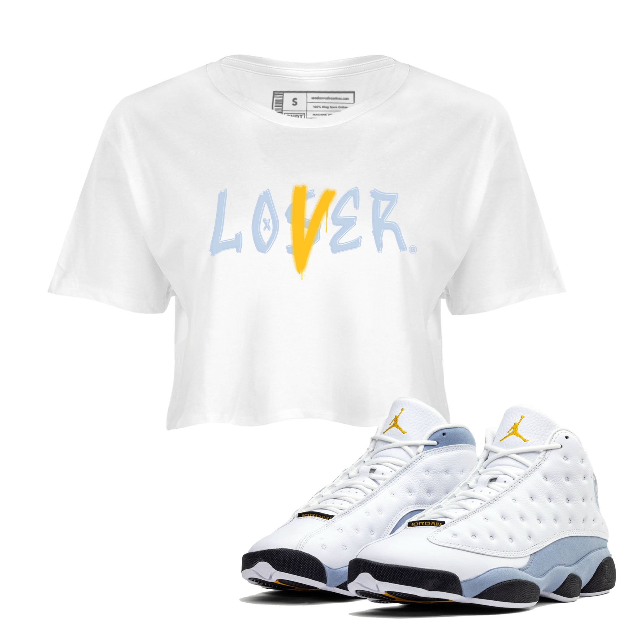 Loser Lover snkmatch Women's Top - Air Jordan 13 Blue Grey