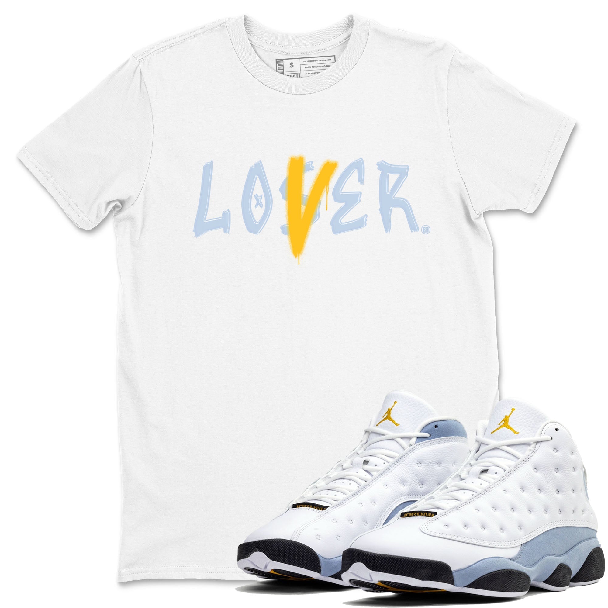 Loser Lover snkmatch Tees - Air Jordan 13 Blue Grey
