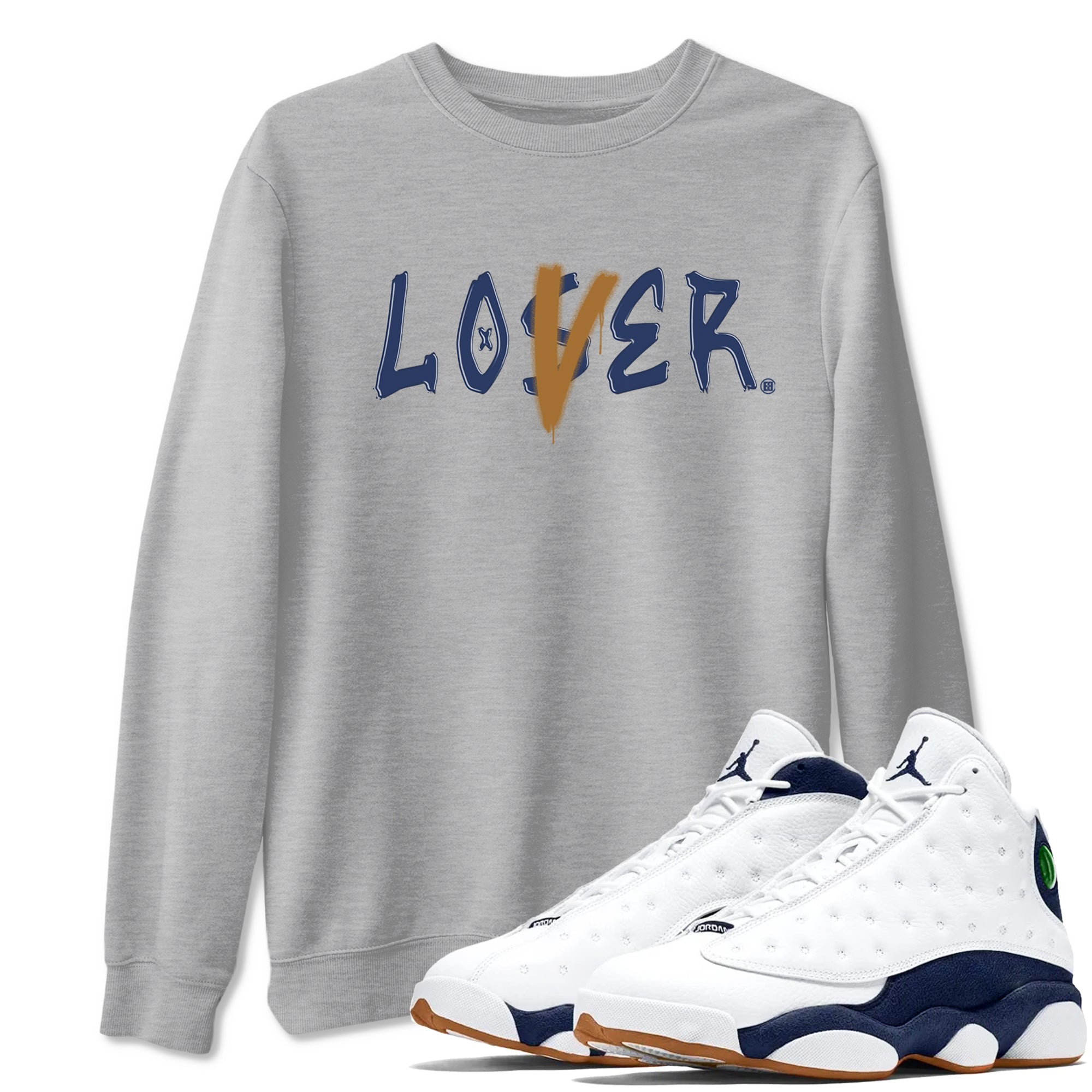 Loser Lover snkmatch Tees - Air Jordan 13 Midnight Navy