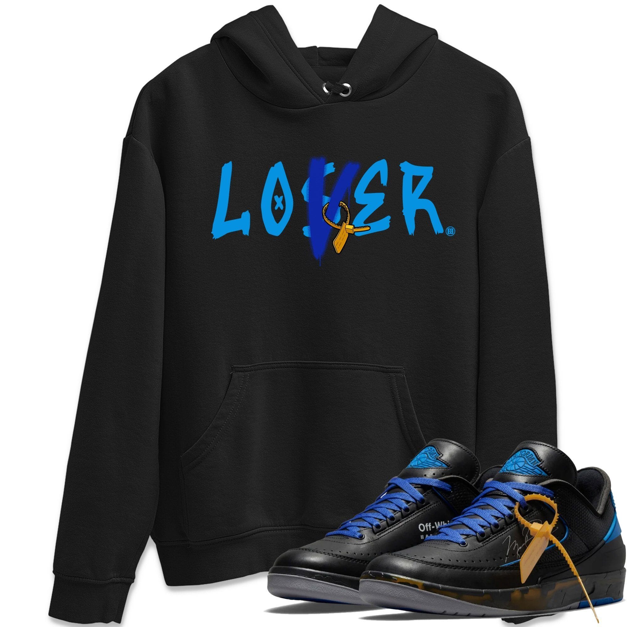 Loser Lover Unisex Tops - Air Jordan 2 OFF-WHITE Black Blue