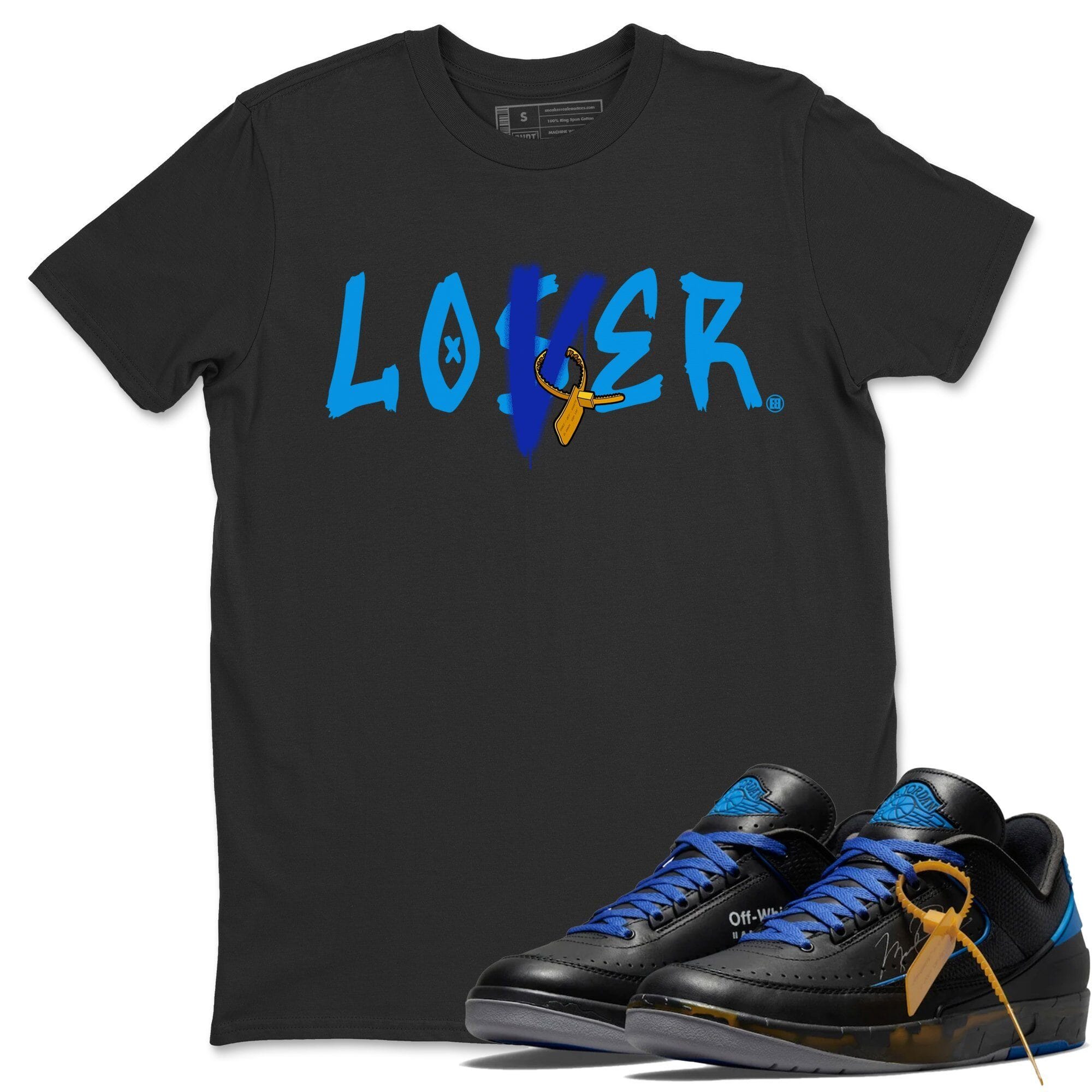 Loser Lover Unisex Tops - Air Jordan 2 OFF-WHITE Black Blue