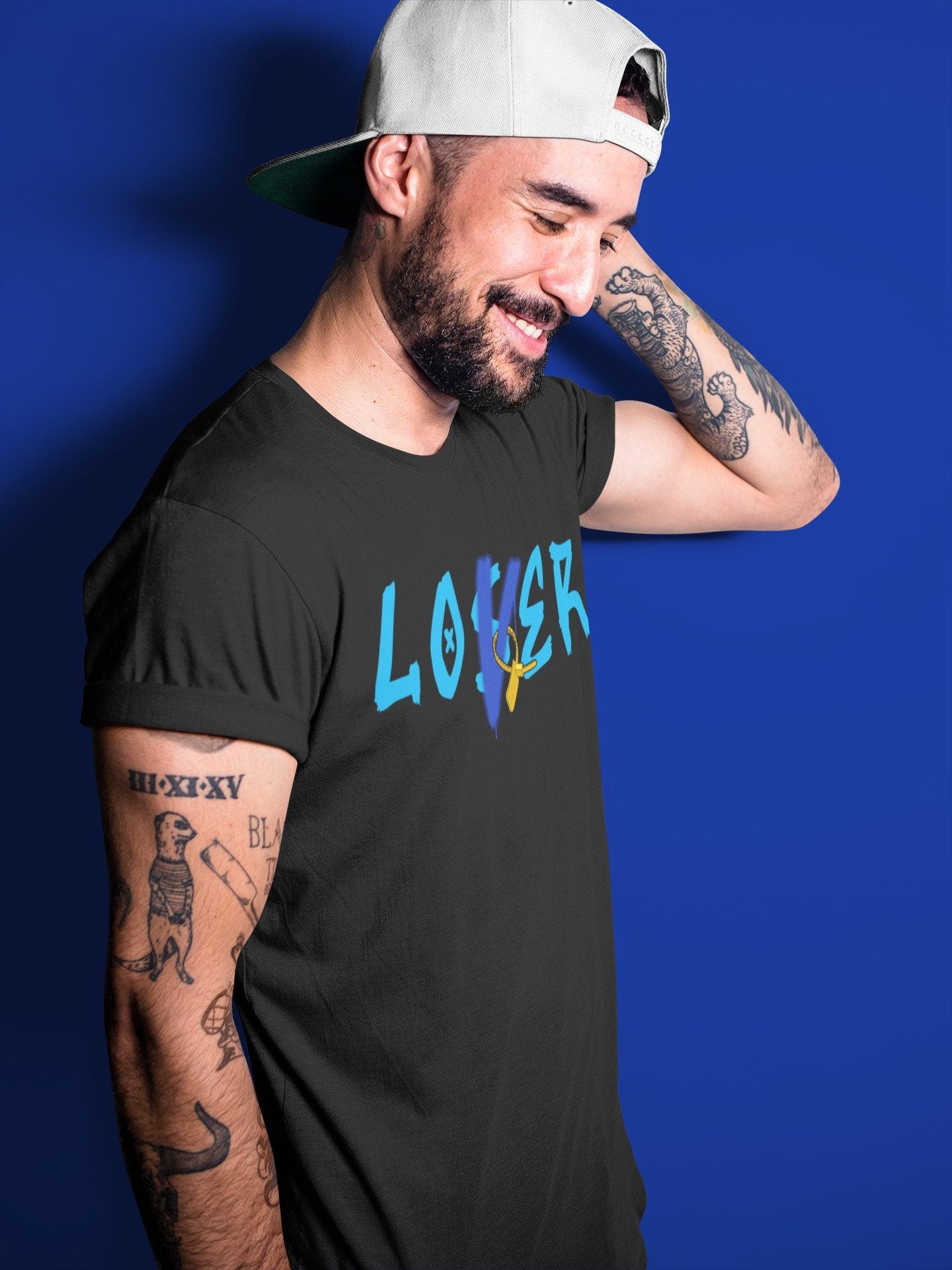 Loser Lover Unisex Tops - Air Jordan 2 OFF-WHITE Black Blue