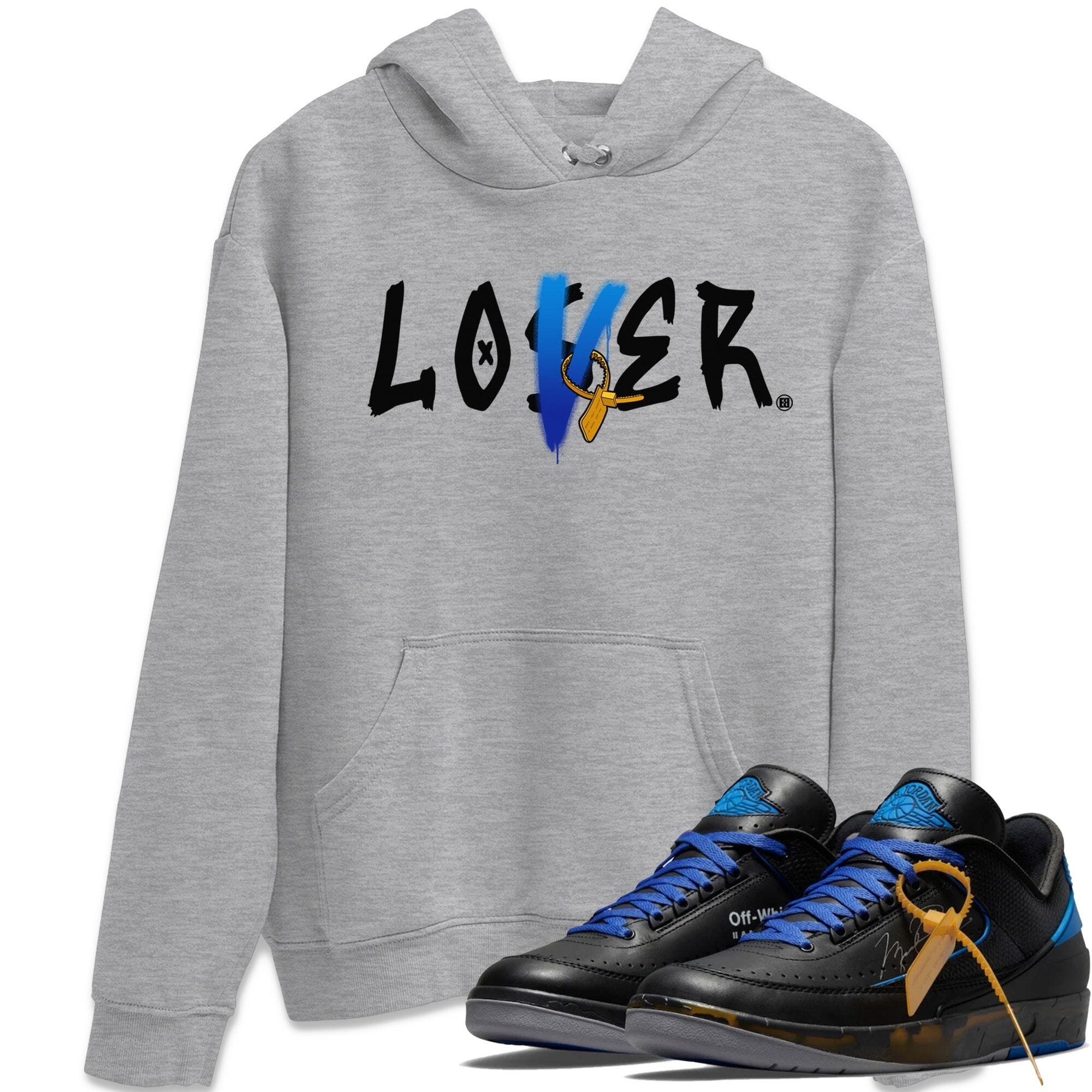 Loser Lover Unisex Tops - Air Jordan 2 OFF-WHITE Black Blue