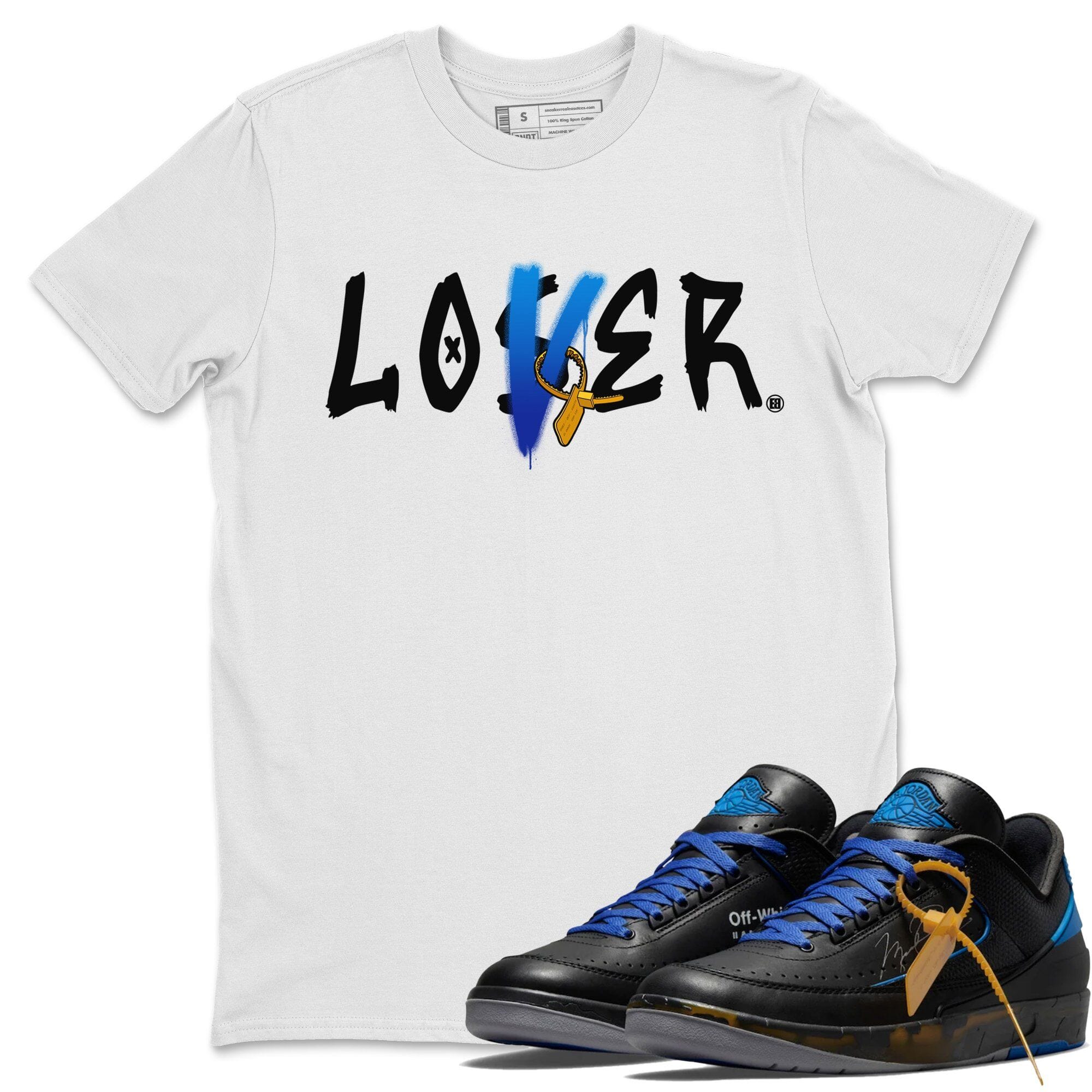 Loser Lover Unisex Tops - Air Jordan 2 OFF-WHITE Black Blue