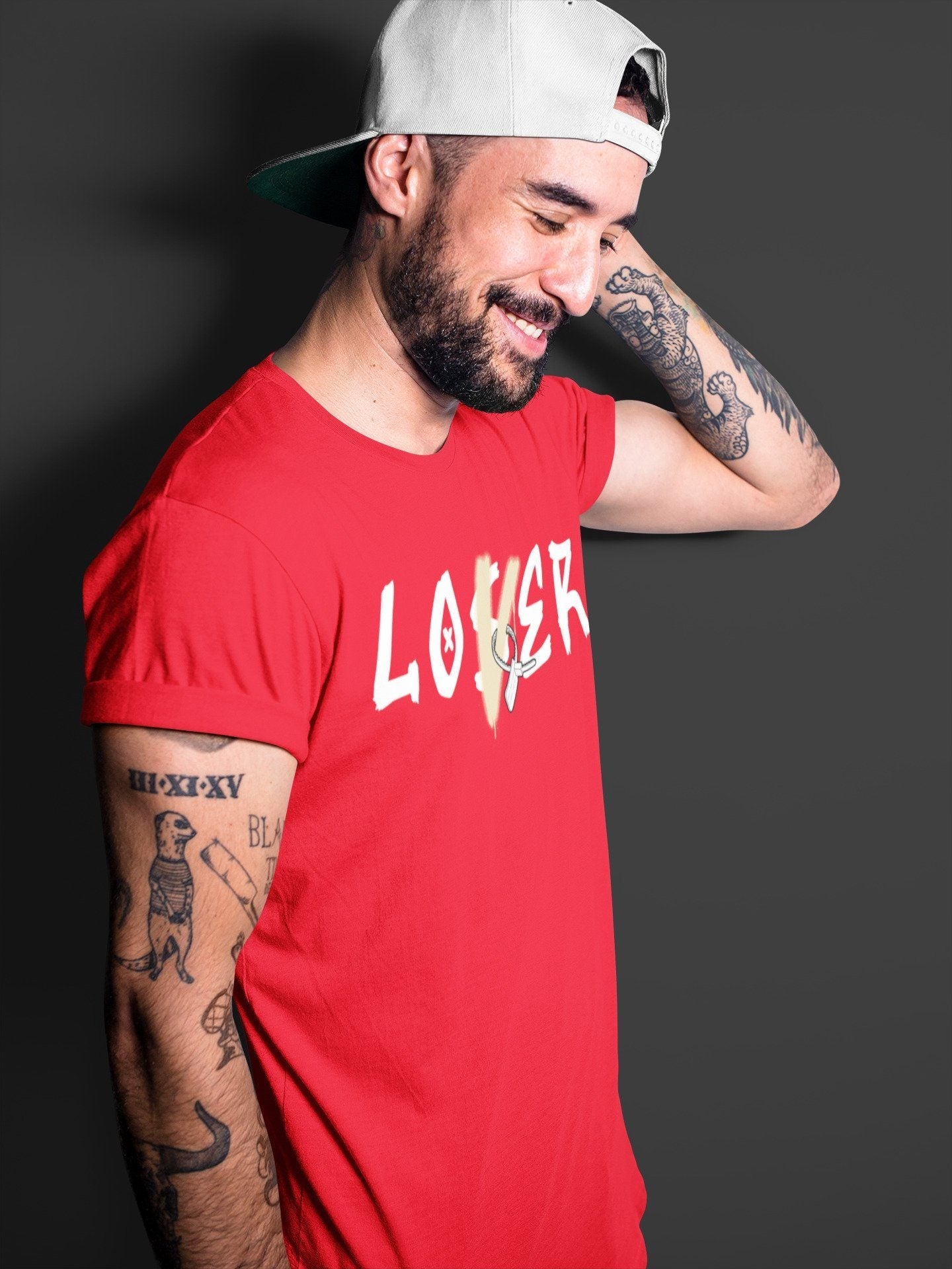 Loser Lover Unisex Tops - Air Jordan 2 OFF-WHITE Varsity Red