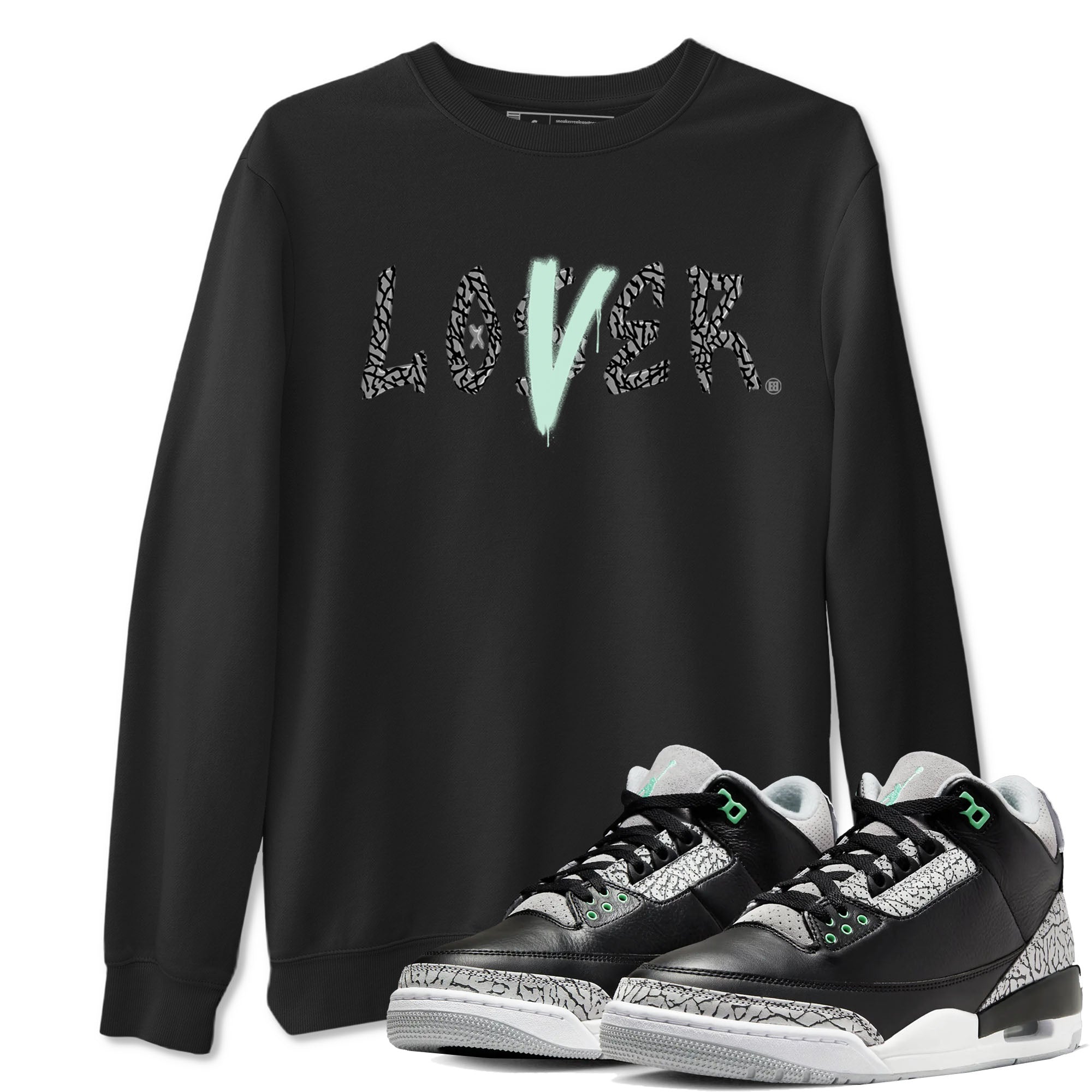 Loser Lover snkmatch Tees - Air Jordan 3 Green Glow