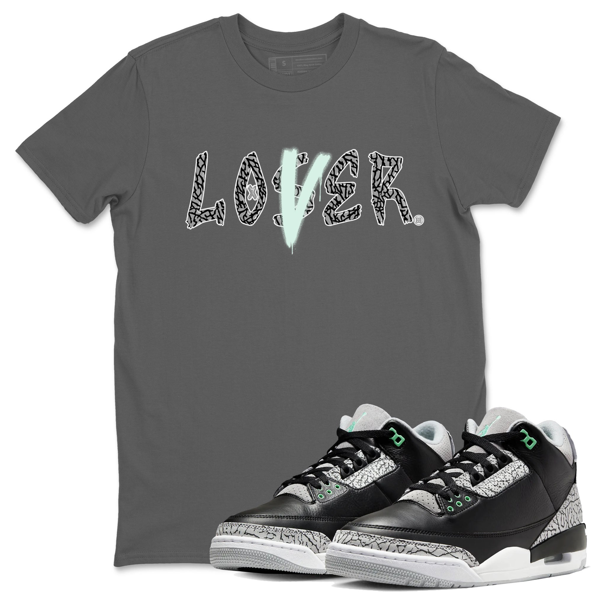 Loser Lover snkmatch Tees - Air Jordan 3 Green Glow