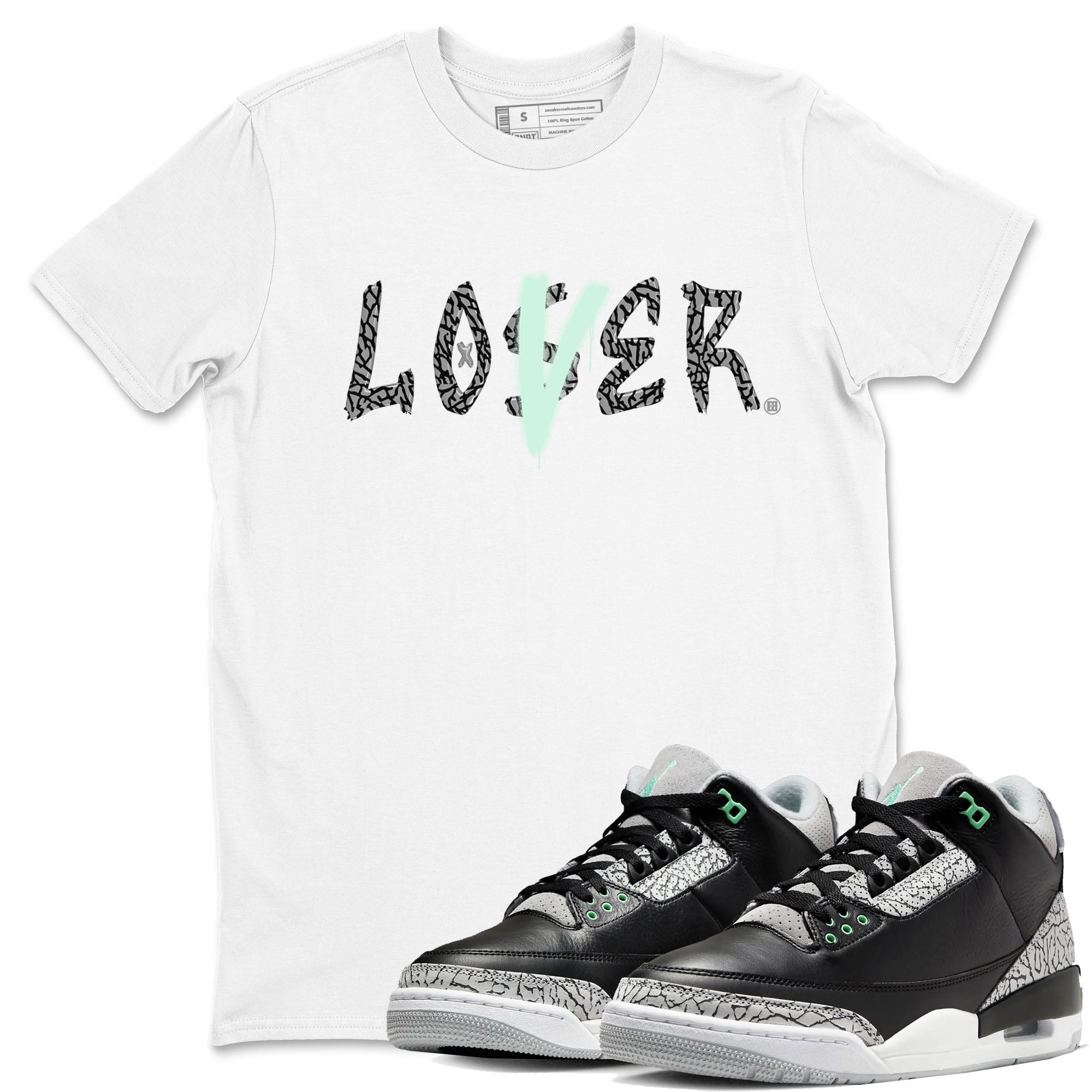 Loser Lover snkmatch Tees - Air Jordan 3 Green Glow