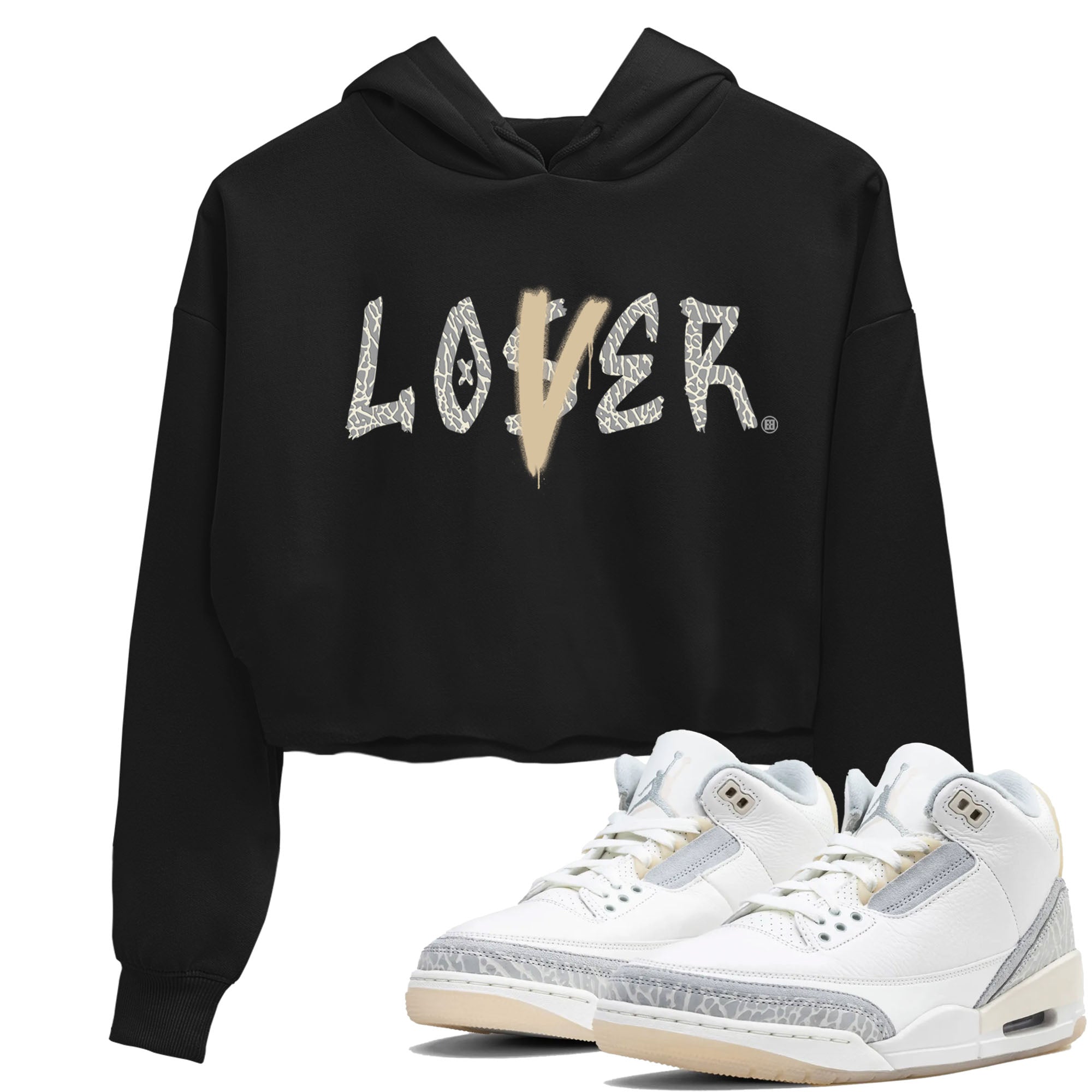 Loser Lover snkmatch Women's Top - Air Jordan 3 Ivory