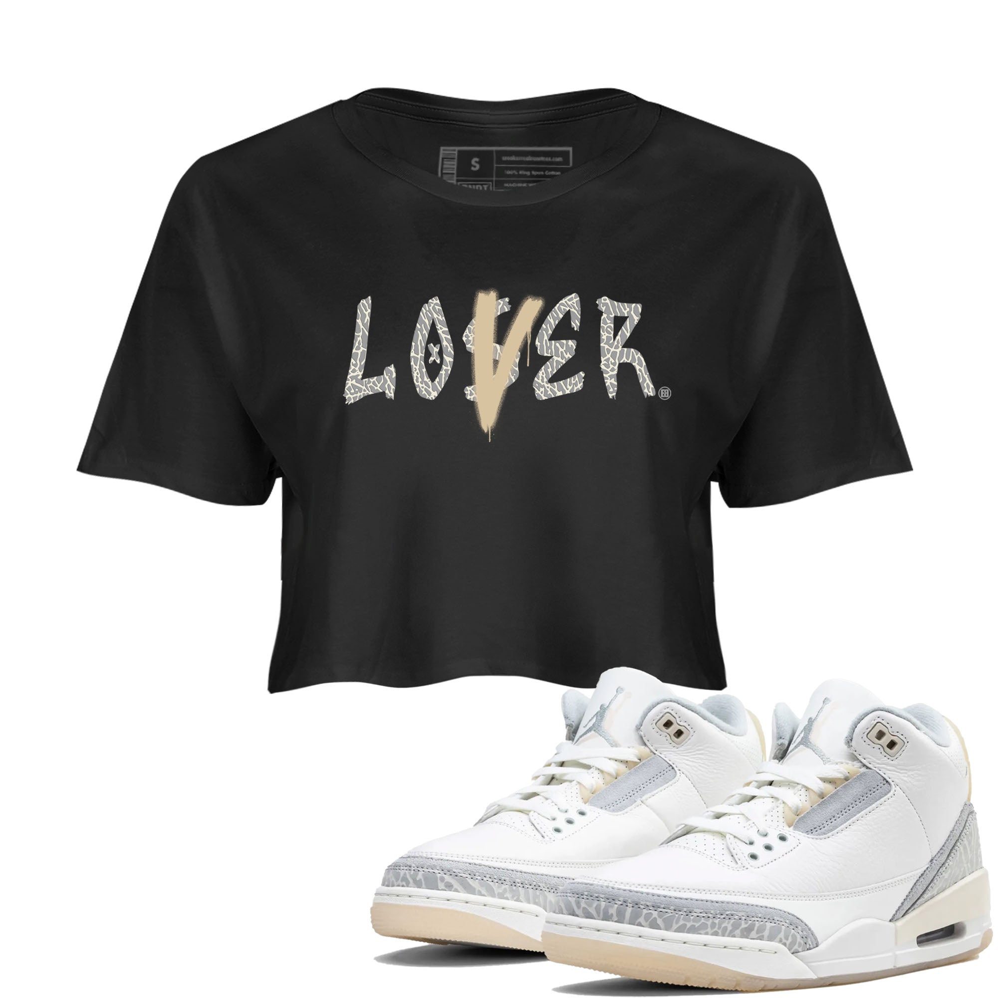 Loser Lover snkmatch Women's Top - Air Jordan 3 Ivory
