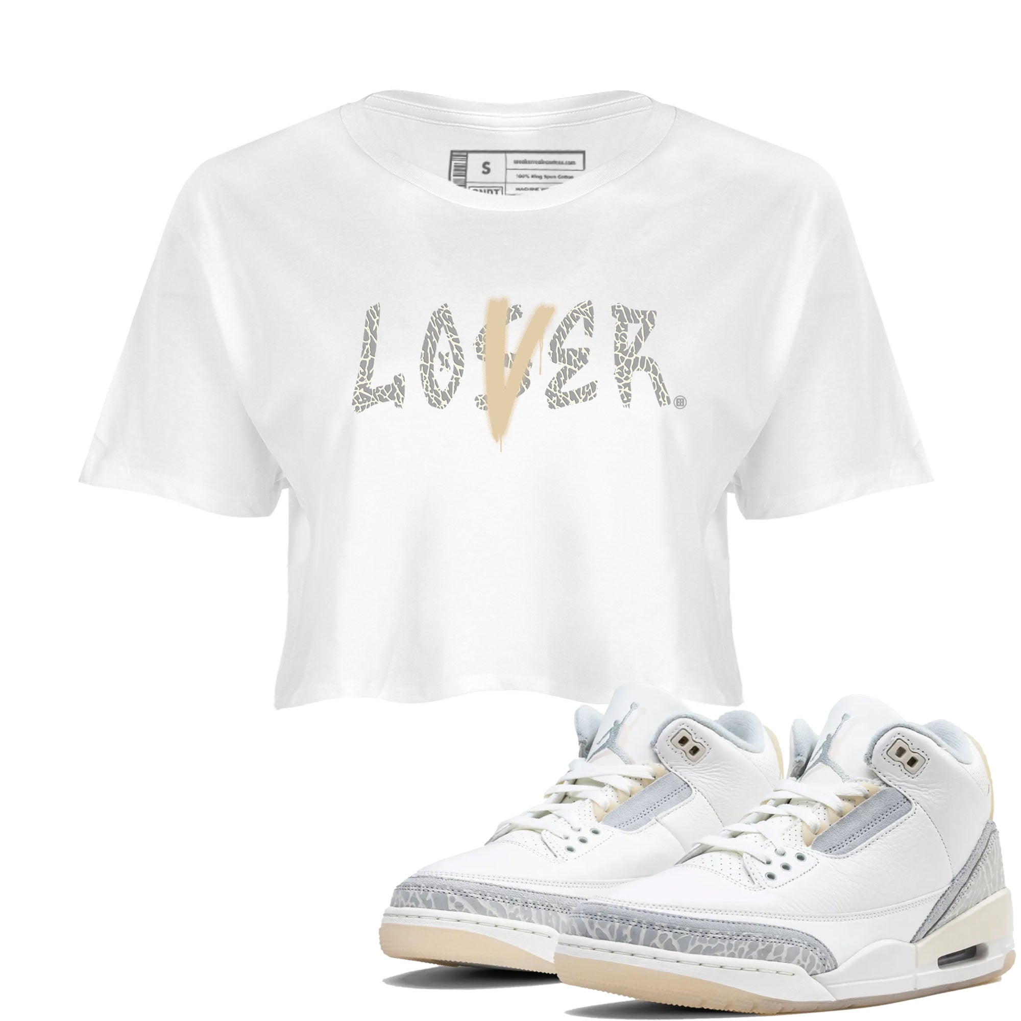 Loser Lover snkmatch Women's Top - Air Jordan 3 Ivory
