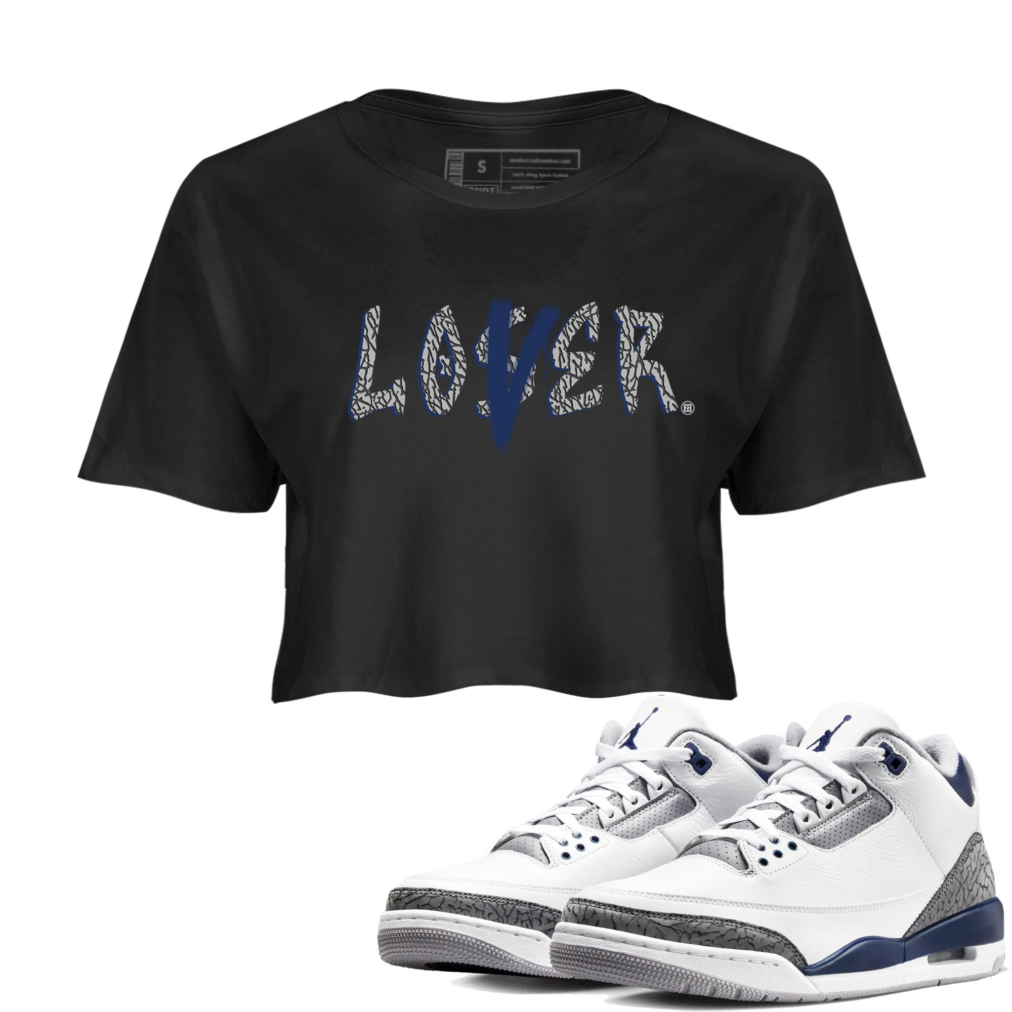 Loser Lover snkmatch Women's Top - Air Jordan 3 Midnight Navy 2023